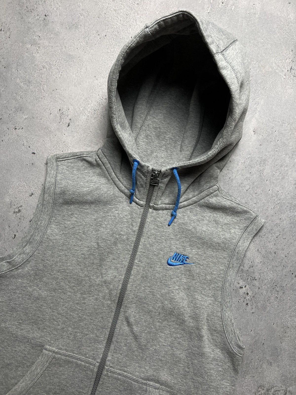Nike Vintage 90s Nike Hoodie Vest Zip up Running Jogging Exercise Size US S / EU 44-46 / 1 - 1 Thumbnail