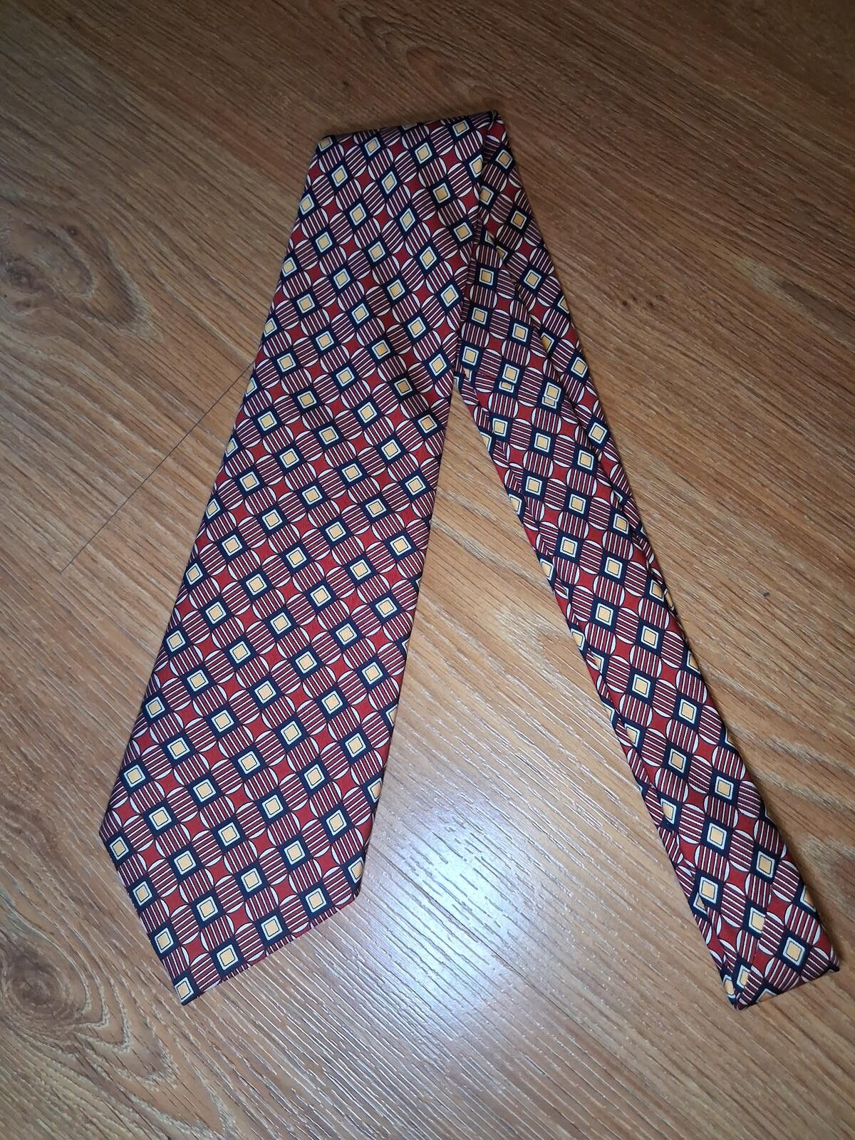 Robert Talbott Robert Talbott Silk Tie Red Geometric Handmade Wide Size ONE SIZE - 6 Thumbnail