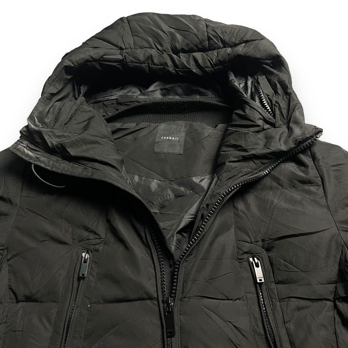 If Six Was Nine 🇯🇵 ROSHELL MULTIPOCKET DOWN PUFFER HOODIE JACKET Size US L / EU 52-54 / 3 - 7 Thumbnail