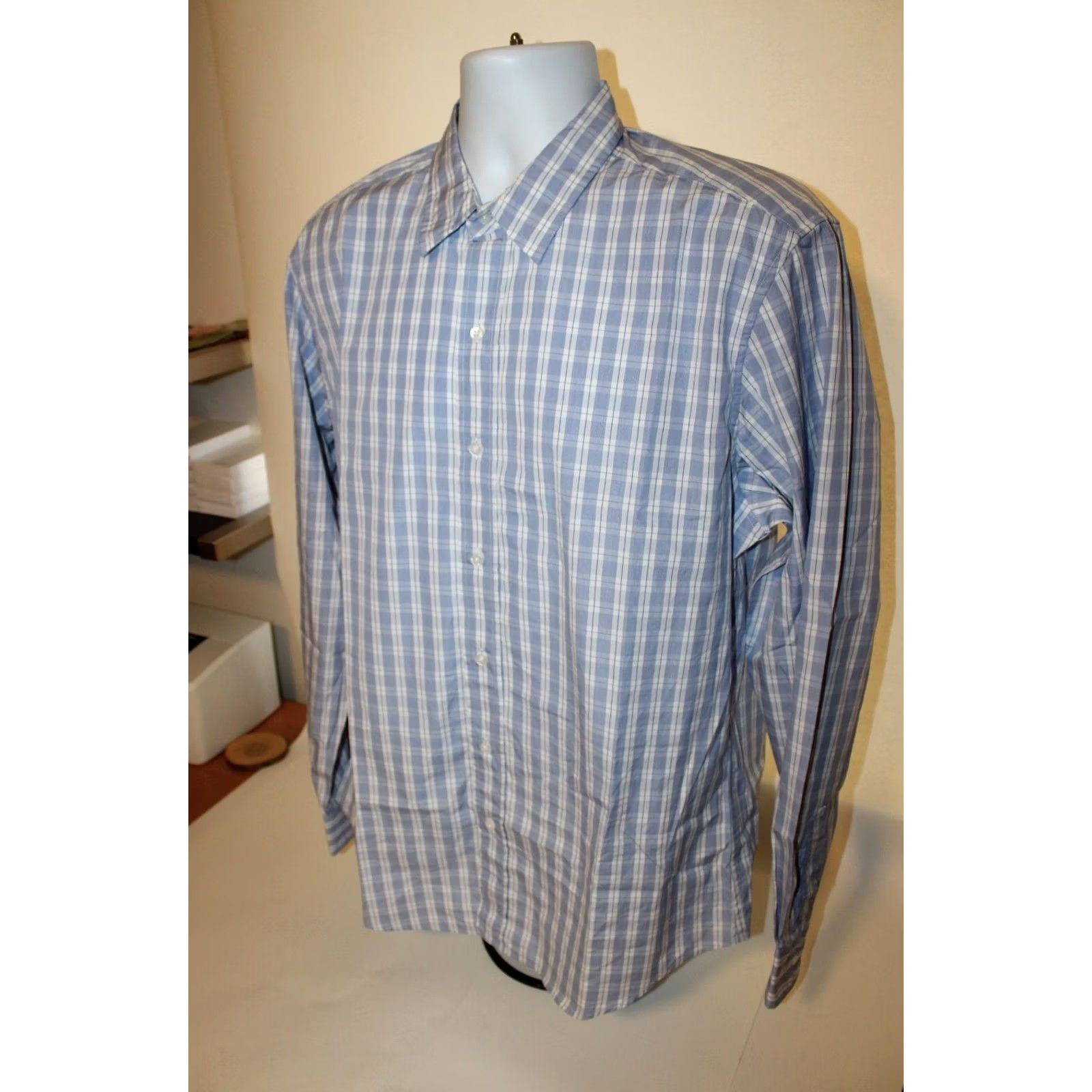 Frank & Eileen Frank & Eileen Blue Finbar Checkered Button-Up Shirt Mens M Size US M / EU 48-50 / 2 - 6 Thumbnail