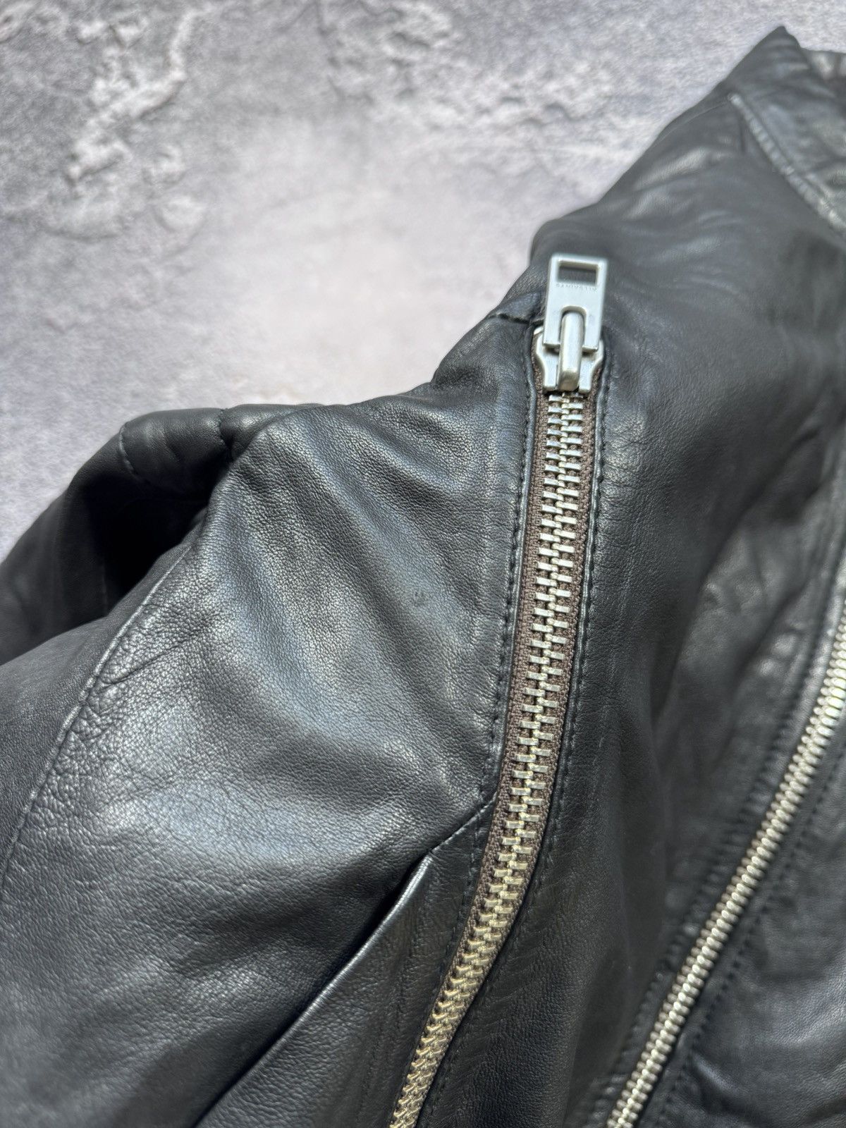 Allsaints AllSaints Leather Bomber Jacket Size US L / EU 52-54 / 3 - 7 Thumbnail