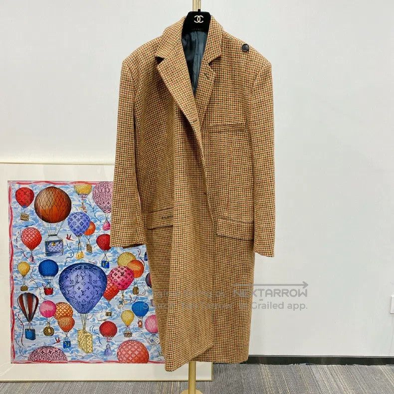 Balenciaga Balenciaga Long Plaid Coat, Size 36 Size XS / US 0-2 / IT 36-38 - 1 Thumbnail