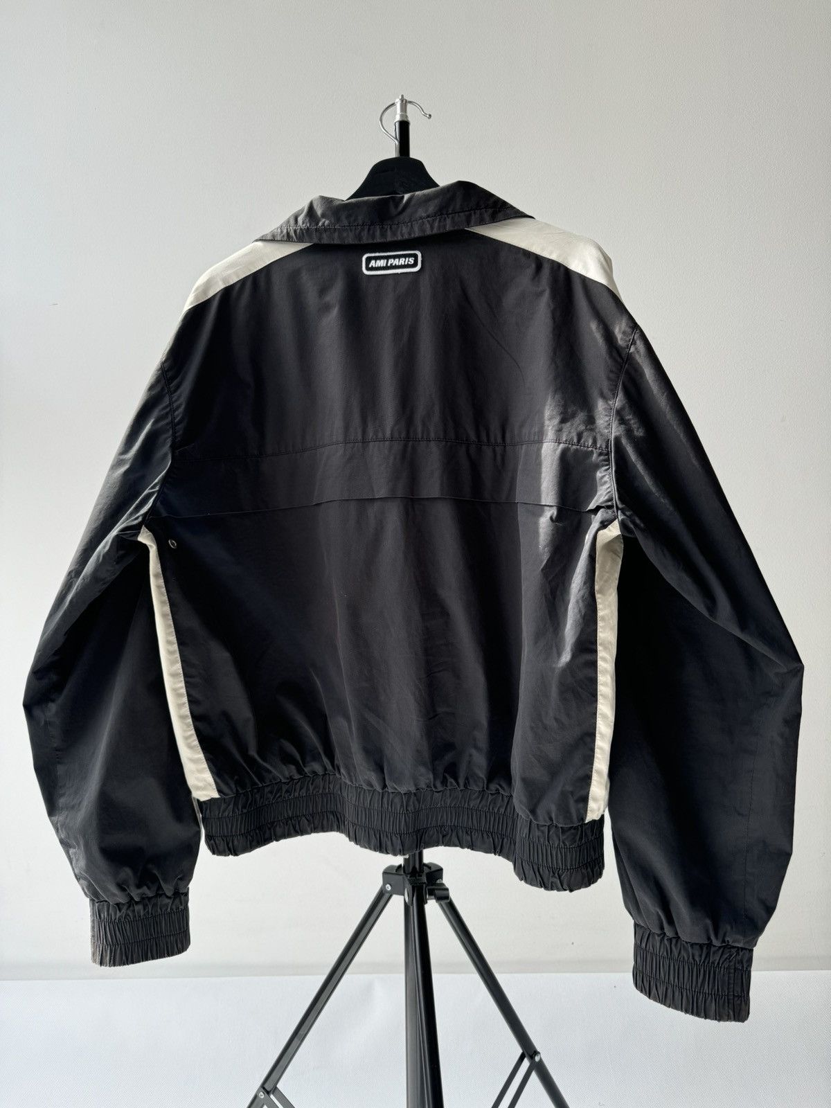 AMI AMI Paris Nylon Zip Up Bomber Light Jacket Size US L / EU 52-54 / 3 - 3 Thumbnail