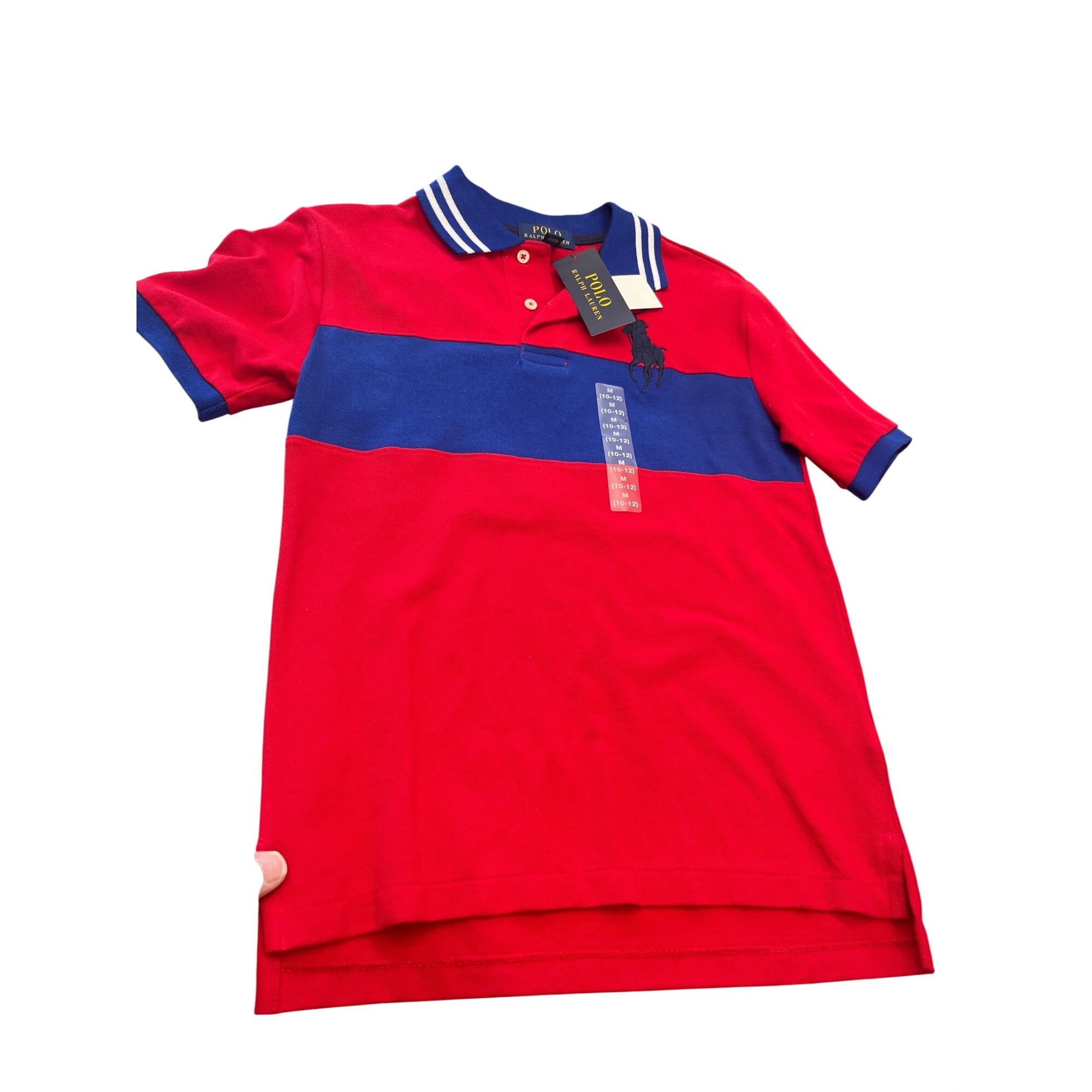 Polo Ralph Lauren Polo Ralph Lauren mens red blue polo shirt sz M SKU 10-038 Size US M / EU 48-50 / 2 - 1 Thumbnail