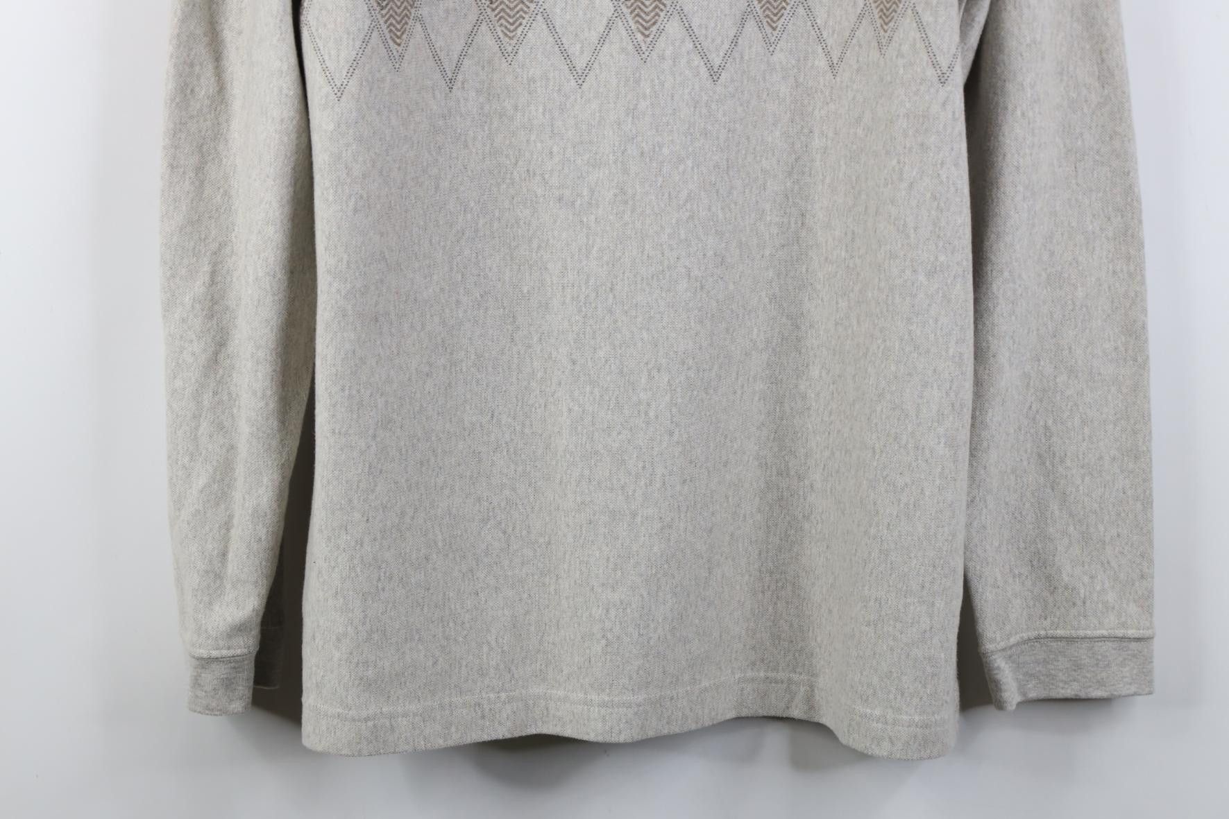 Vintage Vintage 90s Streetwear Diamond Knit Long Sleeve Polo Shirt Size US L / EU 52-54 / 3 - 3 Thumbnail