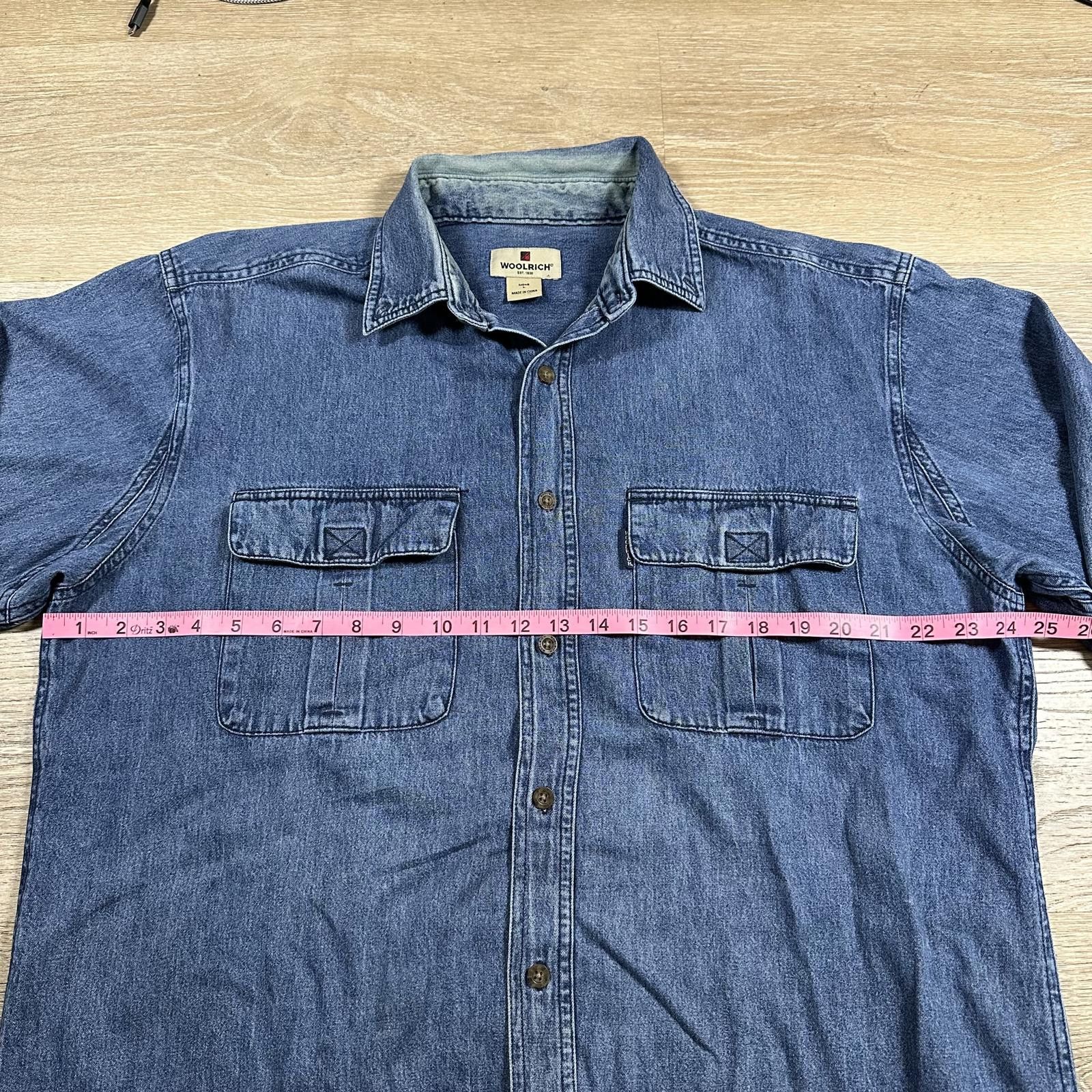 Woolrich Woolen Mills Woolrich Men's Denim Jacket Large Blue Vintage Size US L / EU 52-54 / 3 - 5 Thumbnail
