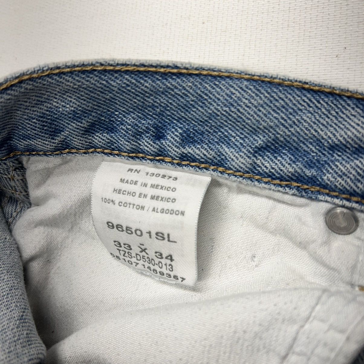 Vintage × Wrangler Wrangler Jeans Blue Straight Ripped Faded Denim Worn Y2K Size US 33 - 10 Thumbnail