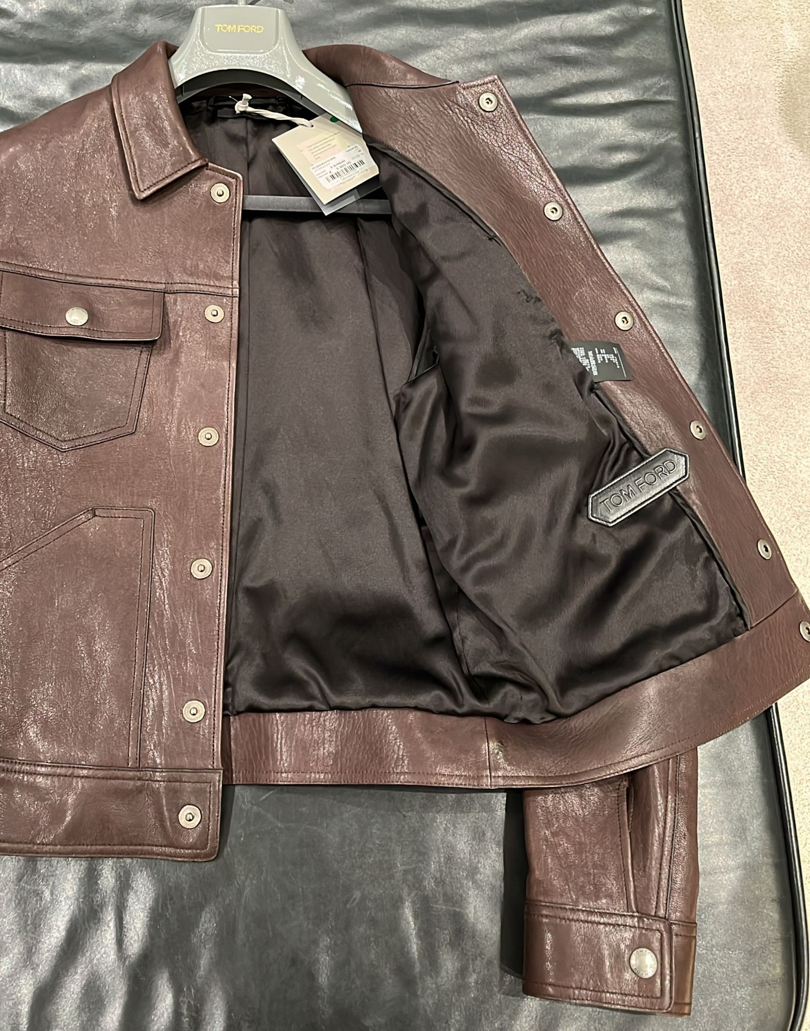 Tom Ford o1loc1c0725 TFL854 Leather Wear Blouson Jacket in Brown Size US M / EU 48-50 / 2 - 2 Thumbnail
