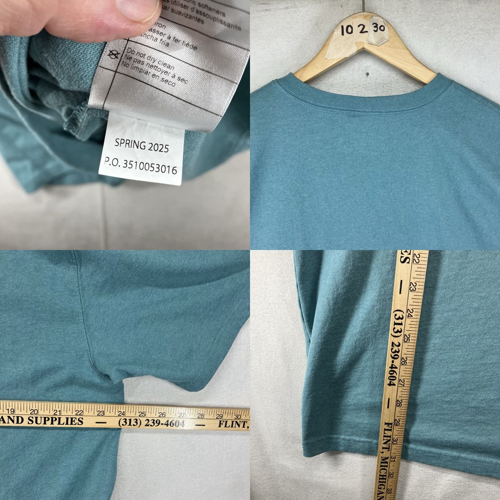 Carhartt Carhartt Mens Large Short Sleeve T-Shirt Teal Crew Neck Logo K87 Relaxed Fit All Seasons Outdoors Shirt Men L Blue Size US L / EU 52-54 / 3 - 8 Thumbnail