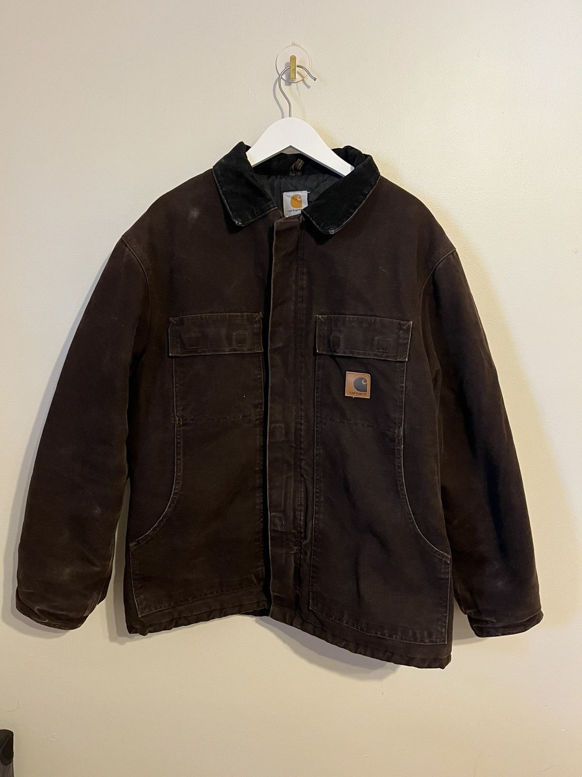 Carhartt × Japanese Brand Free Carhartt Traditional Coat LargeDuck Jacket Dark Brown Size US L / EU 52-54 / 3 - 1 Thumbnail