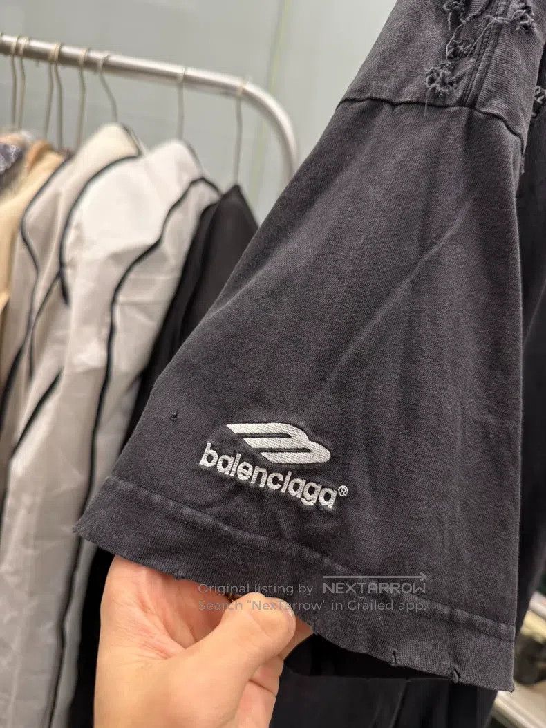 Balenciaga Balenciaga 3B Double-Layer Destroyed T-Shirt Size US M / EU 48-50 / 2 - 3 Thumbnail