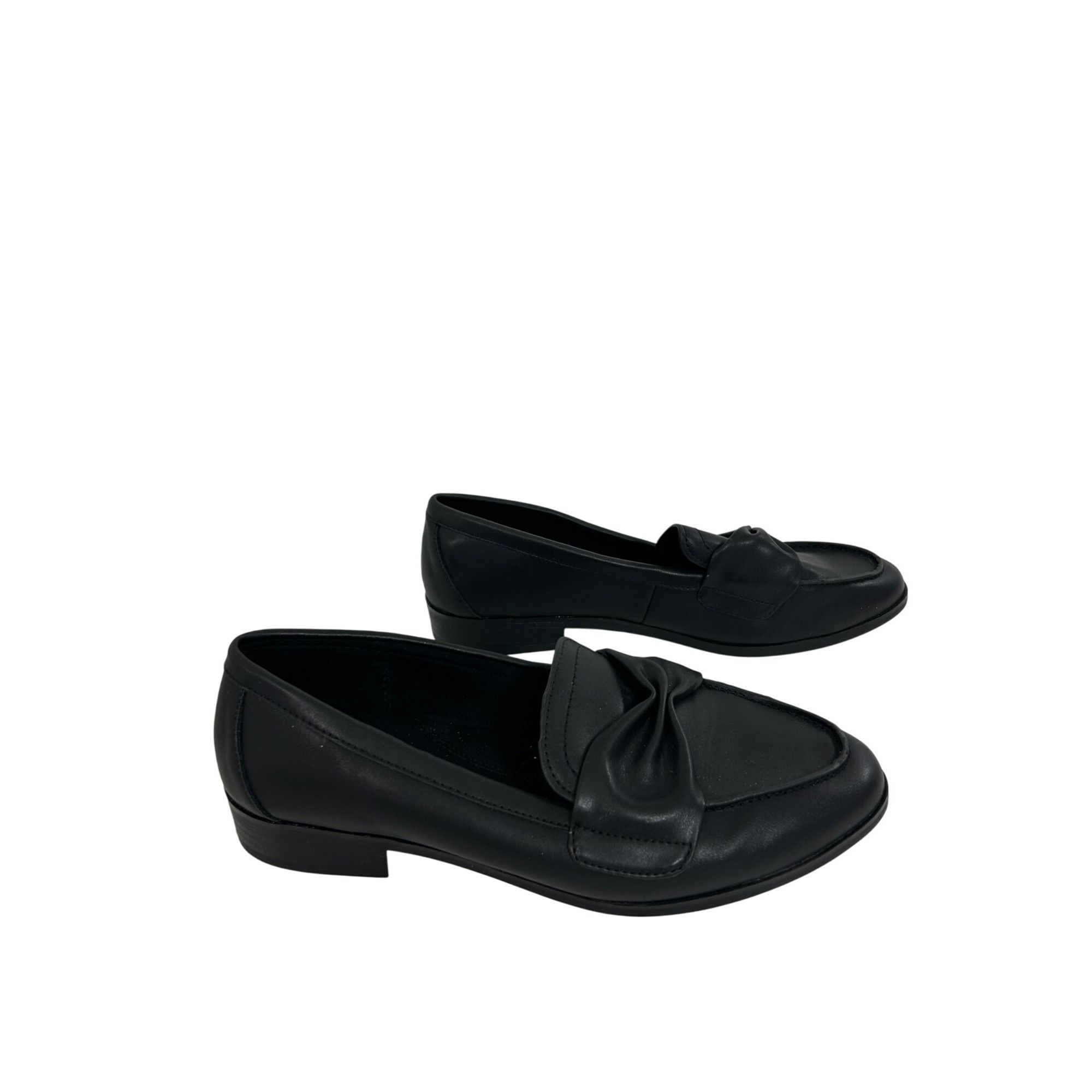 Other Aerosoles Ellis Loafers Black Faux Leather 8.5M Bow Casual Size US 8.5 / IT 38.5 - 2 Thumbnail