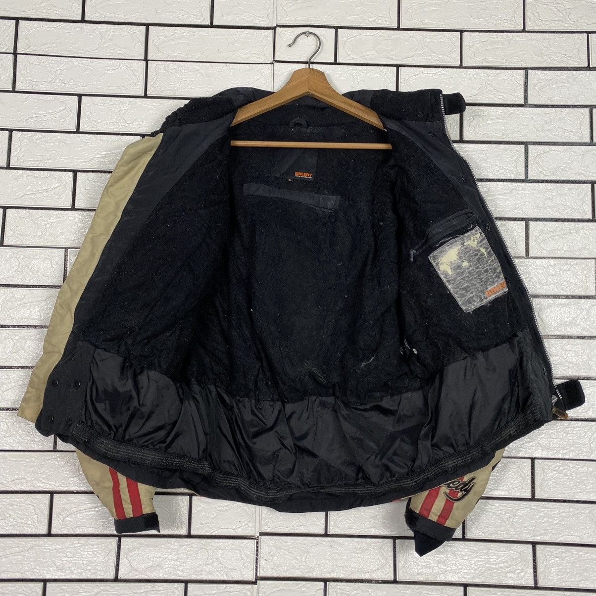 Japanese Brand Vintage Biker Jacket Cafe Racer Greedy Big Logo Size US L / EU 52-54 / 3 - 17 Thumbnail
