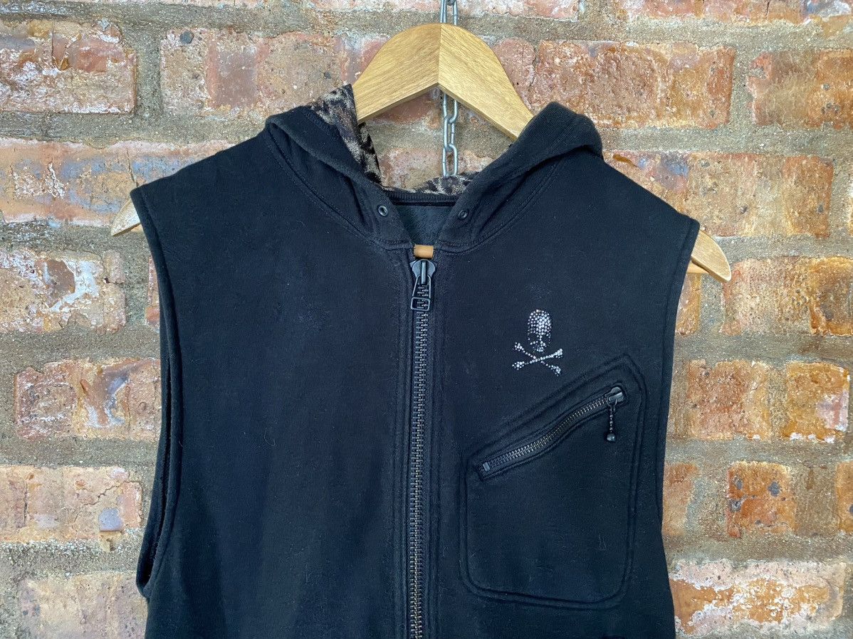 Roen 2000s Roen Swarovski skull slank pocket sleeveles hoodie Size US M / EU 48-50 / 2 - 4 Thumbnail