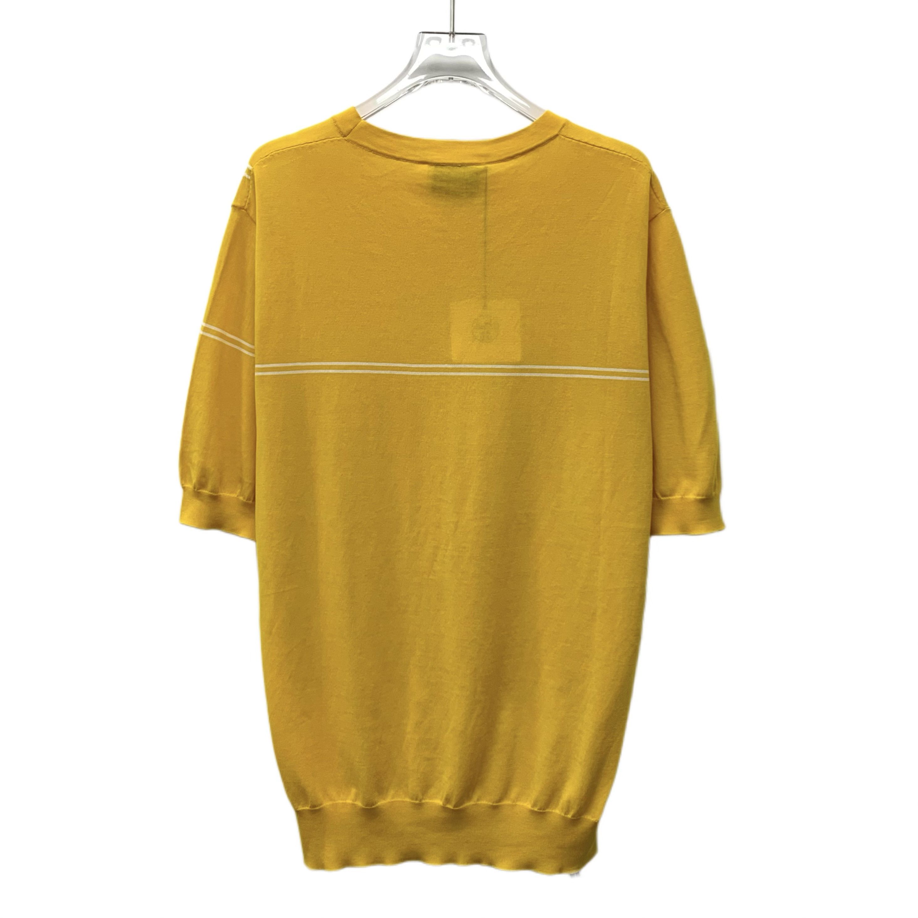 Hermes Hermes Yellow Cotton Short Sleeve Knit Shirt (Size L) Size US L / EU 52-54 / 3 - 8 Thumbnail