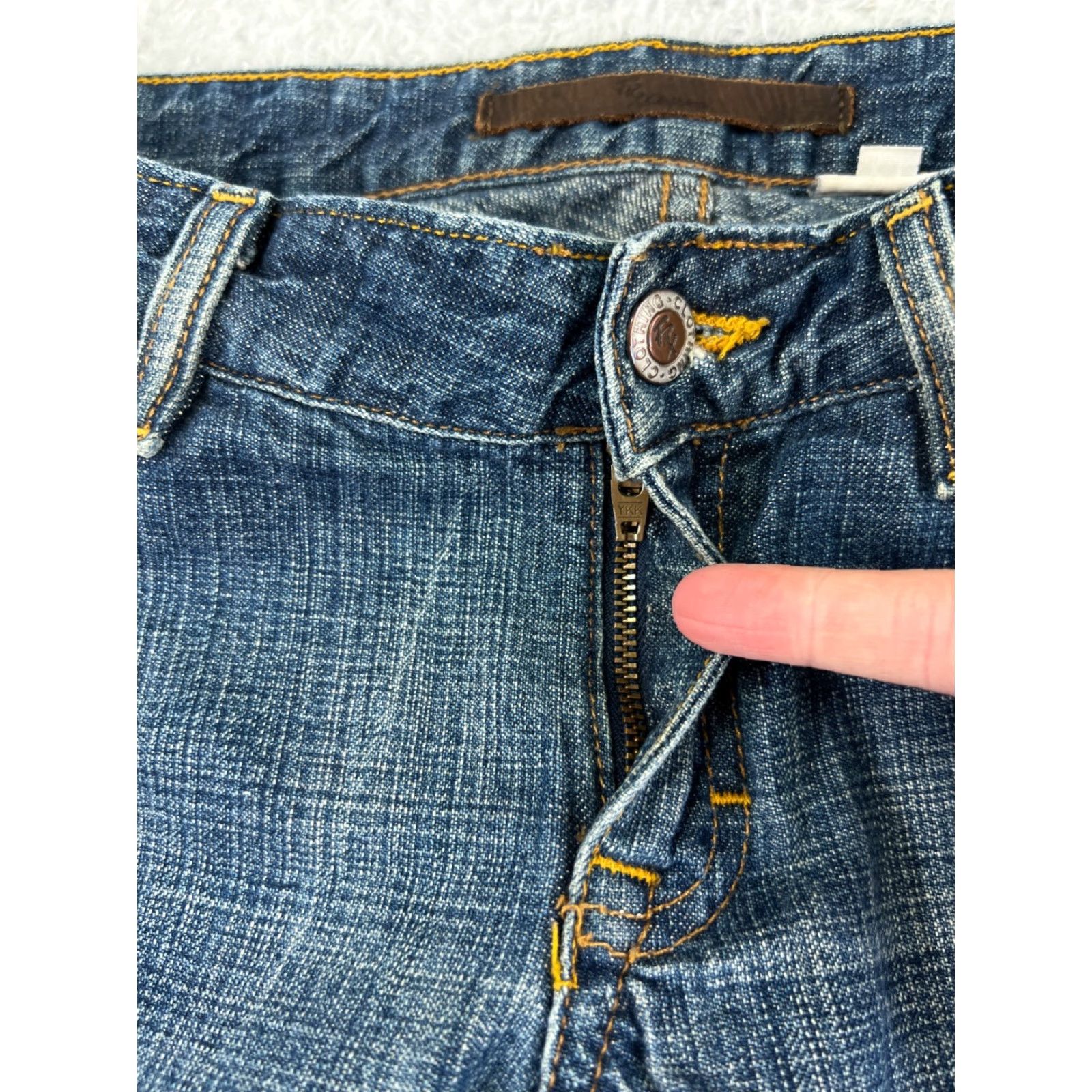 Denime FRX Jeans Womens 27 Blue Denim Bootcut Flared Low Rise 25x30 READ Size 27" / US 4 / IT 40 - 5 Thumbnail
