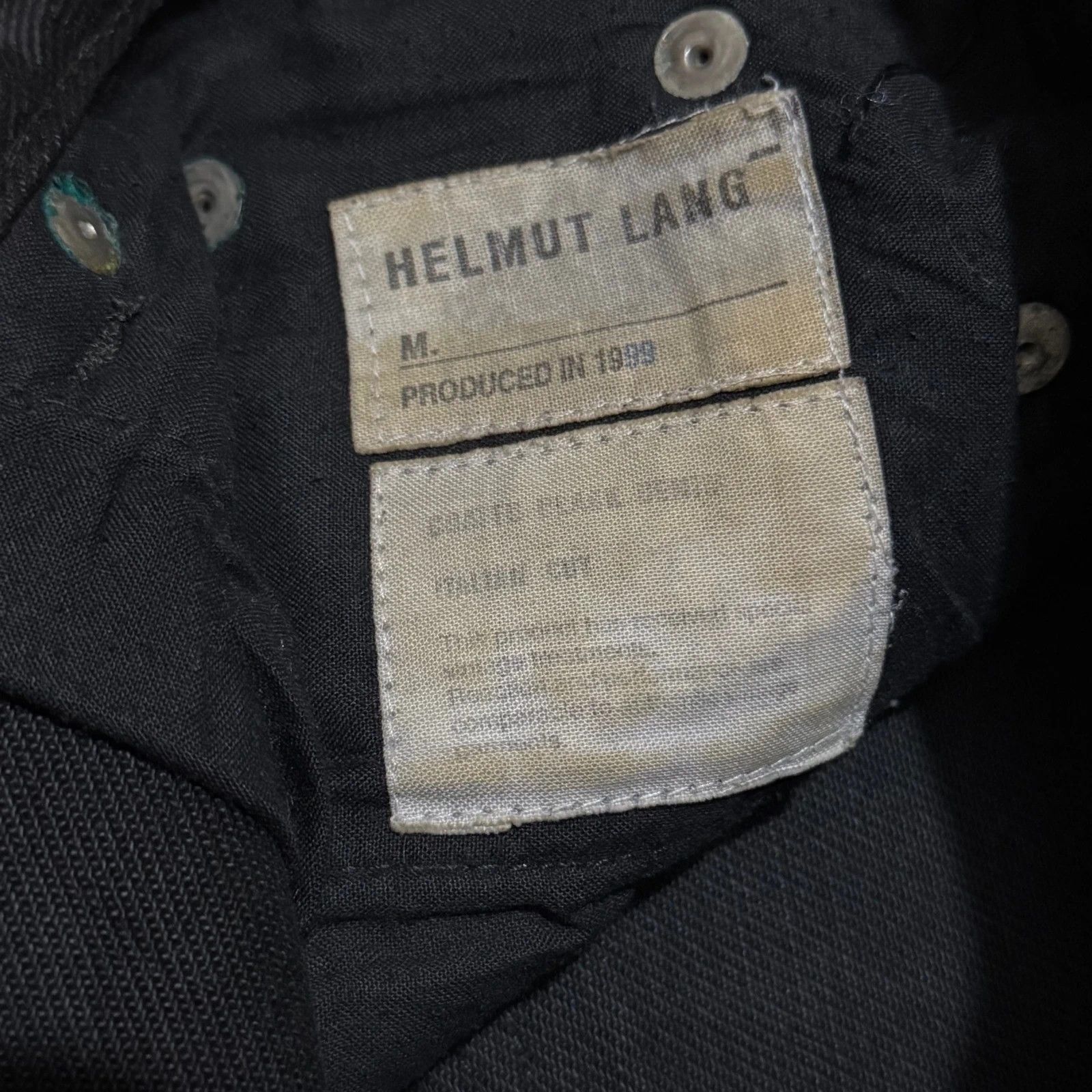 Helmut Lang S/S 1999 Helmut Lang wax coated black denim italian cut Size US 29 - 5 Thumbnail