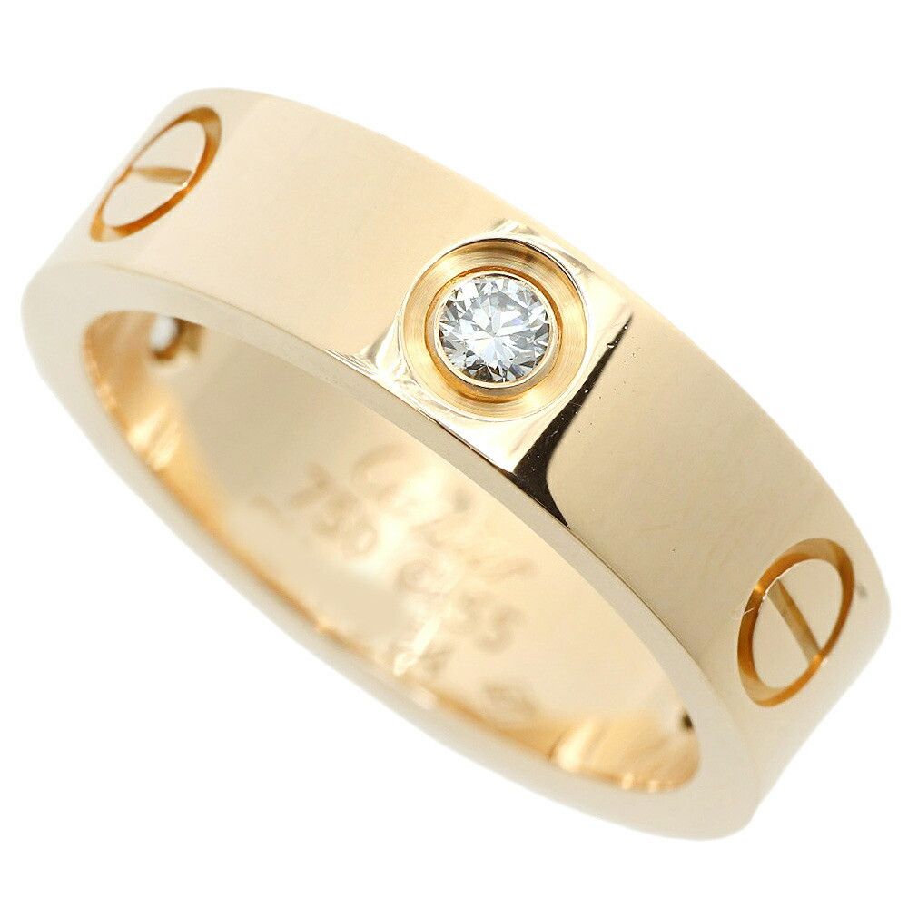 Cartier Cartier Cartier Love Ring K18PG Pink Gold Diamond #55 Metal Ring in Excellent Condition Size ONE SIZE - 1 Thumbnail