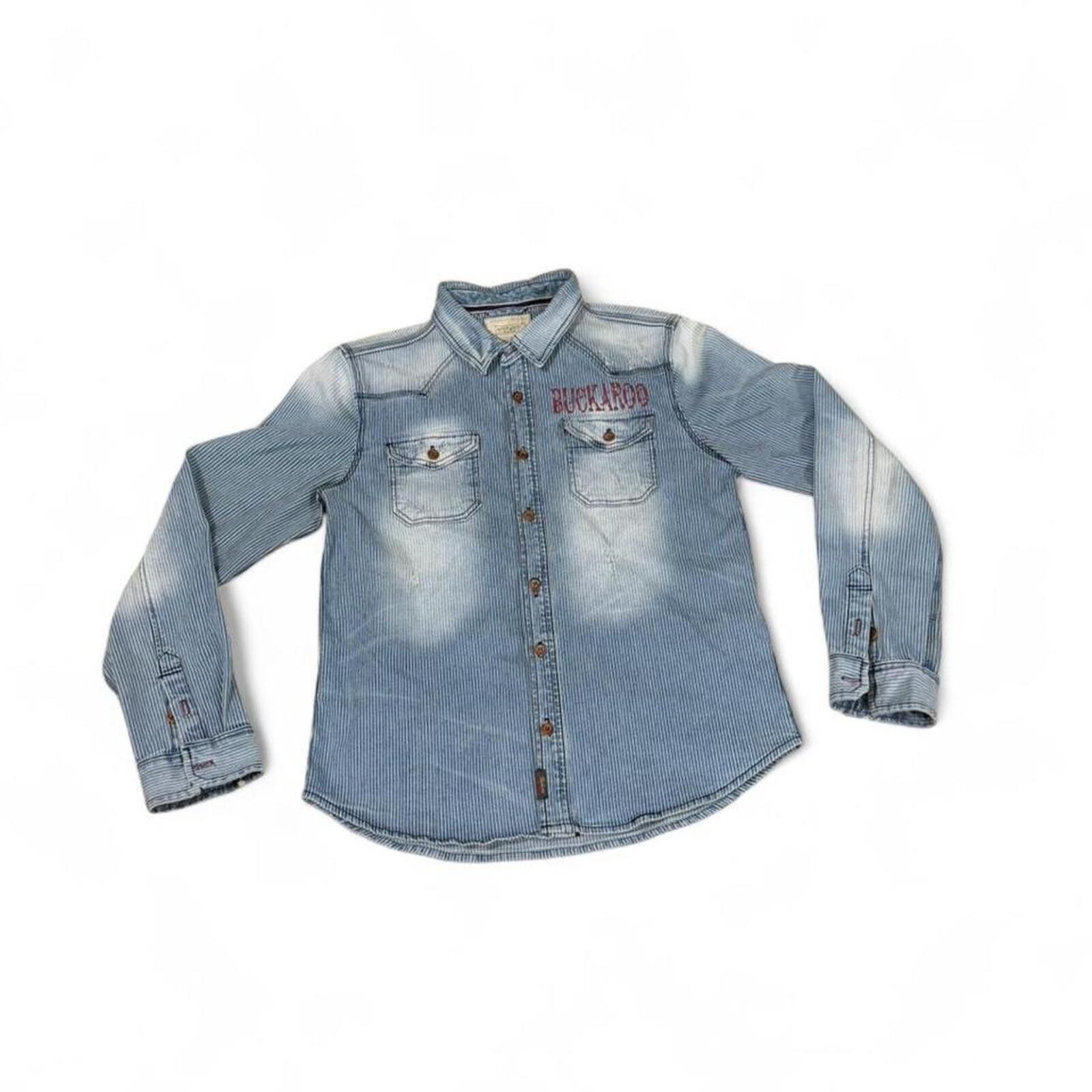 Ed Hardy Vintage Rare Buckaroo blue jacket style button up shirt Size US L / EU 52-54 / 3 - 3 Thumbnail