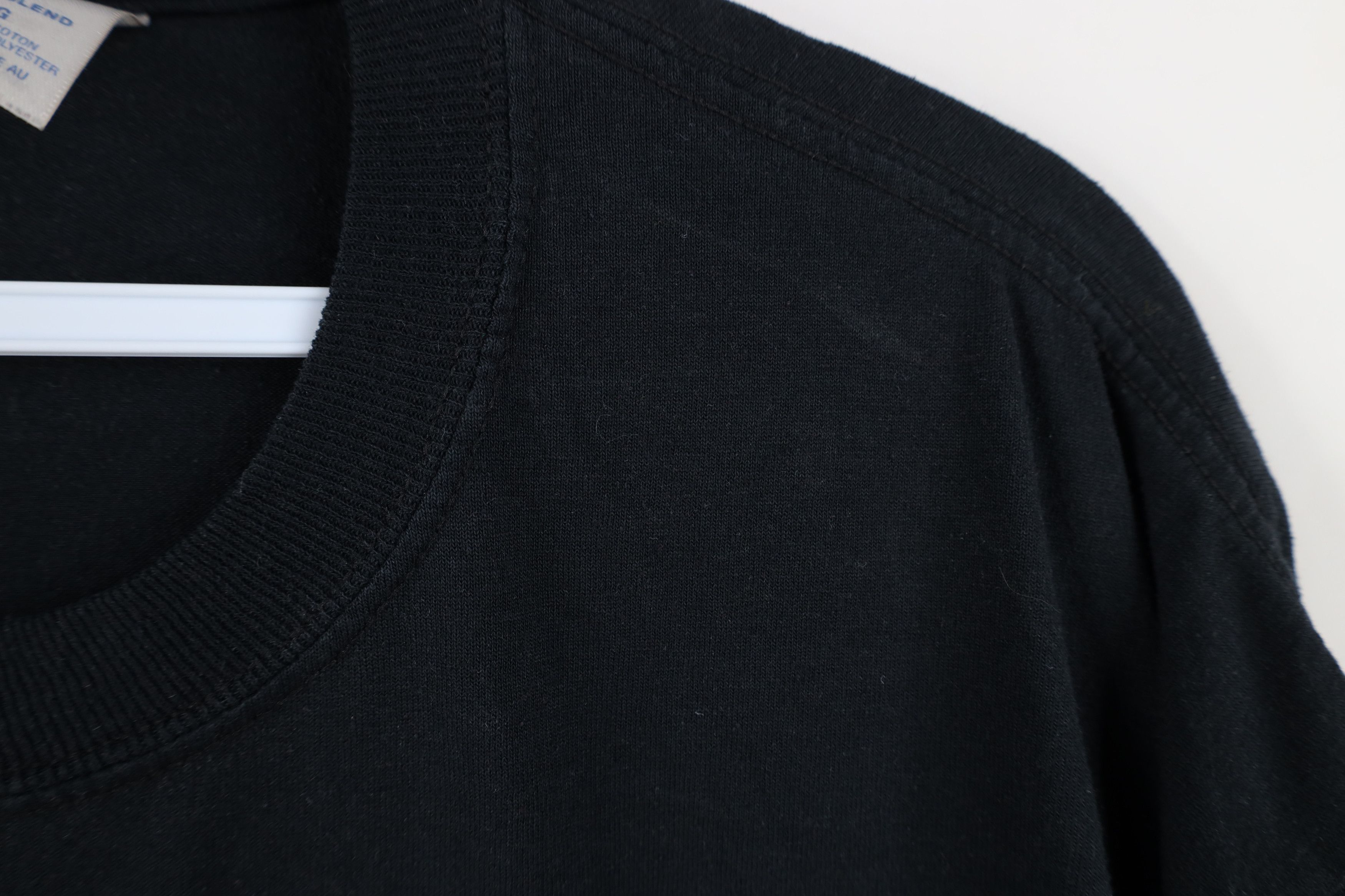 Vintage Vintage 90s Y2K Streetwear Blank Heavyweight T-Shirt Black Size US XL / EU 56 / 4 - 4 Thumbnail