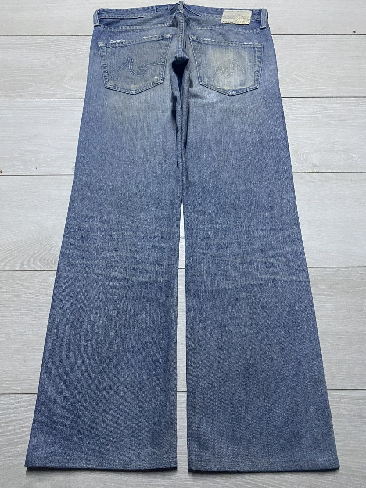 AG Adriano Goldschmied Vtg Ag Adriano Goldschmied Straight Leg DistressedJeans Size US 32 / EU 48 - 2 Thumbnail