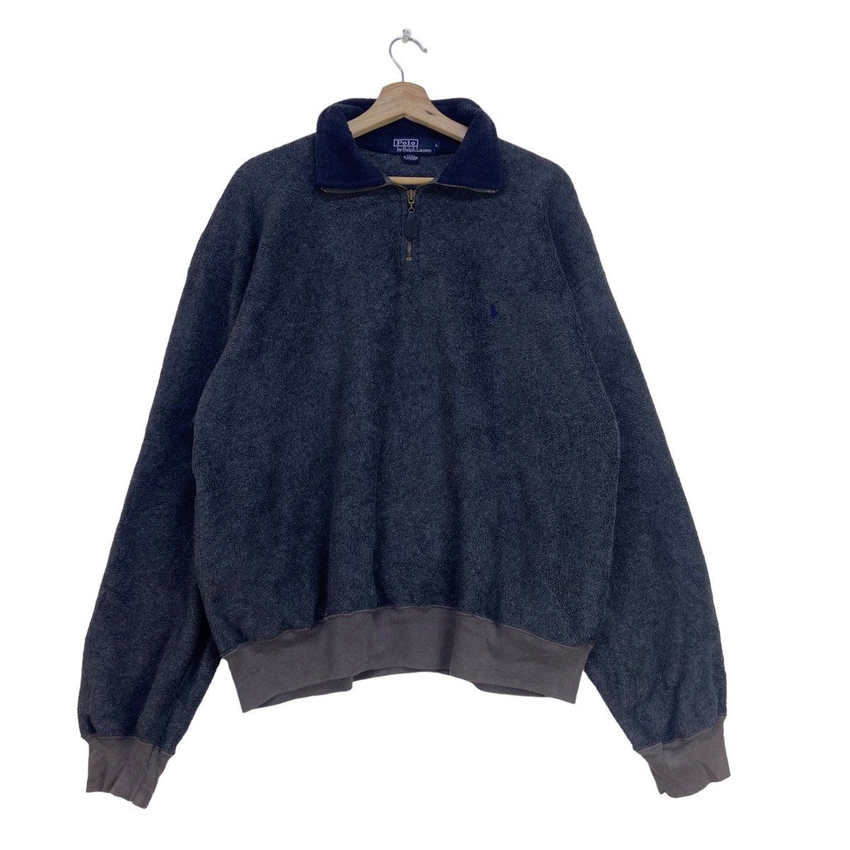 Polo Ralph Lauren Vintage Polo by Ralph Lauren Half Zipper Fleece Jacket Size US L / EU 52-54 / 3 - 1 Thumbnail