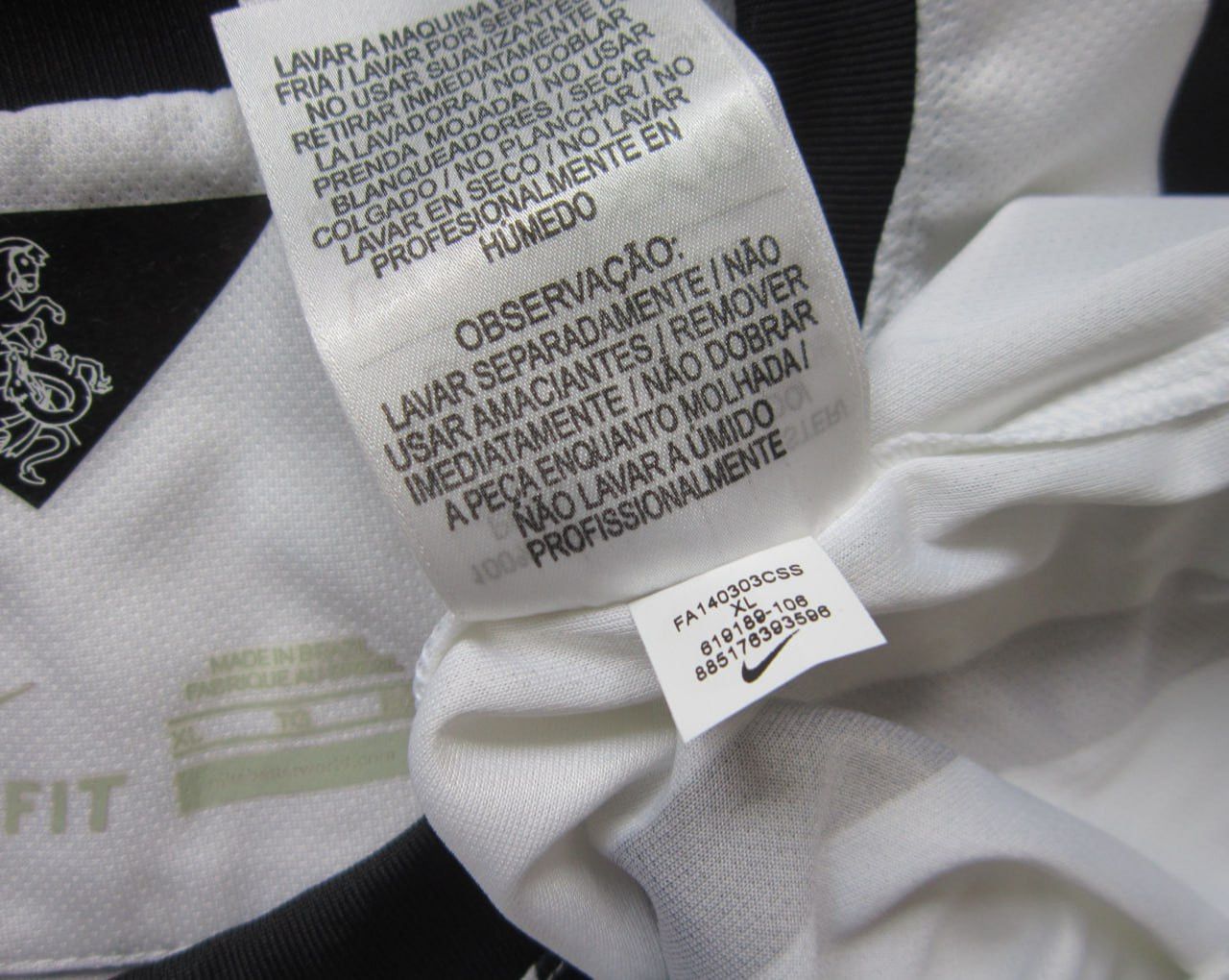 Nike Nike Corinthians Paulista Soccer Jersey 2014-2015 Home Size US XL / EU 56 / 4 - 6 Thumbnail