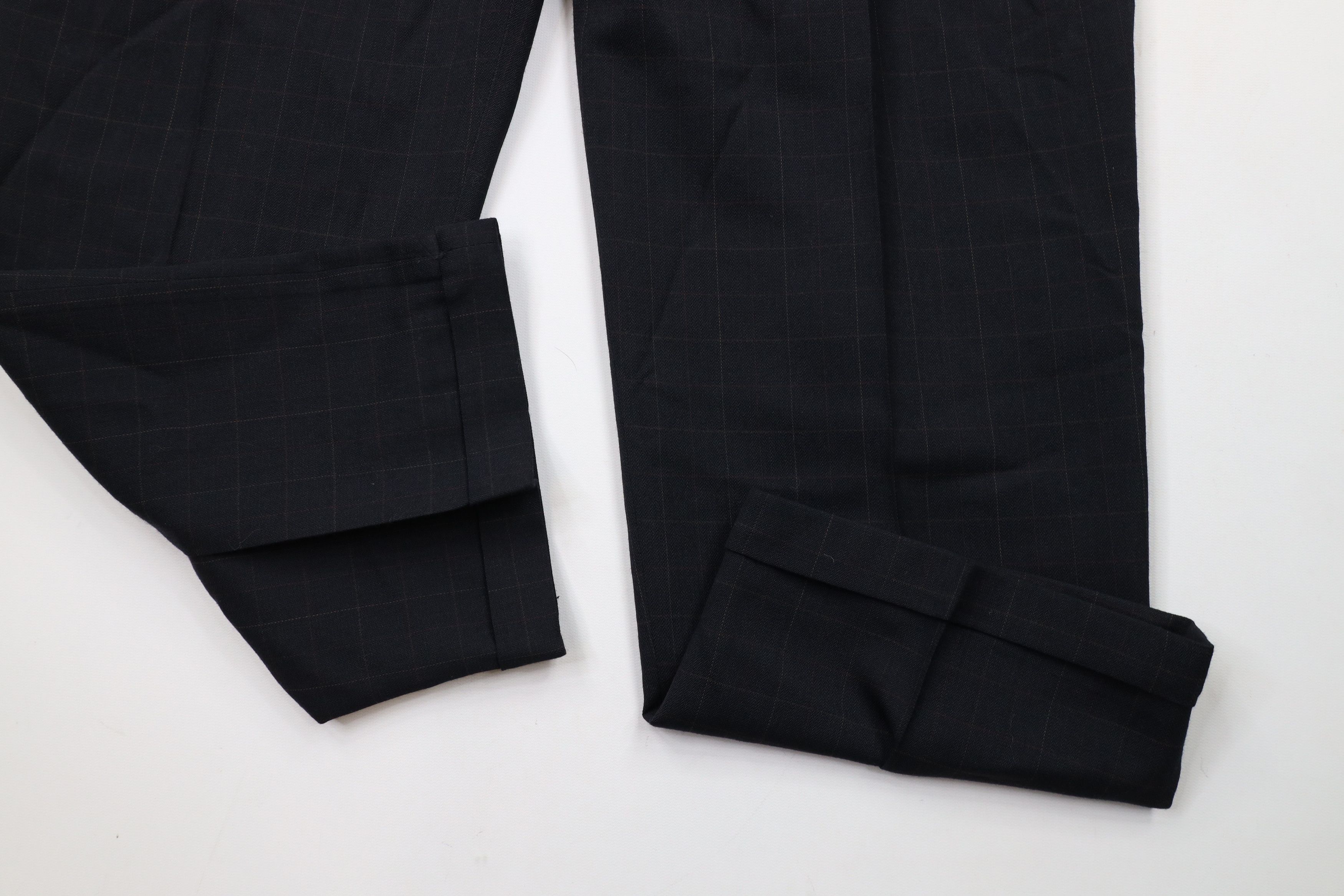 Vintage Vintage 90s Streetwear Cuffed Worsted Wool Chino Pants Plaid Size US 34 / EU 50 - 5 Thumbnail
