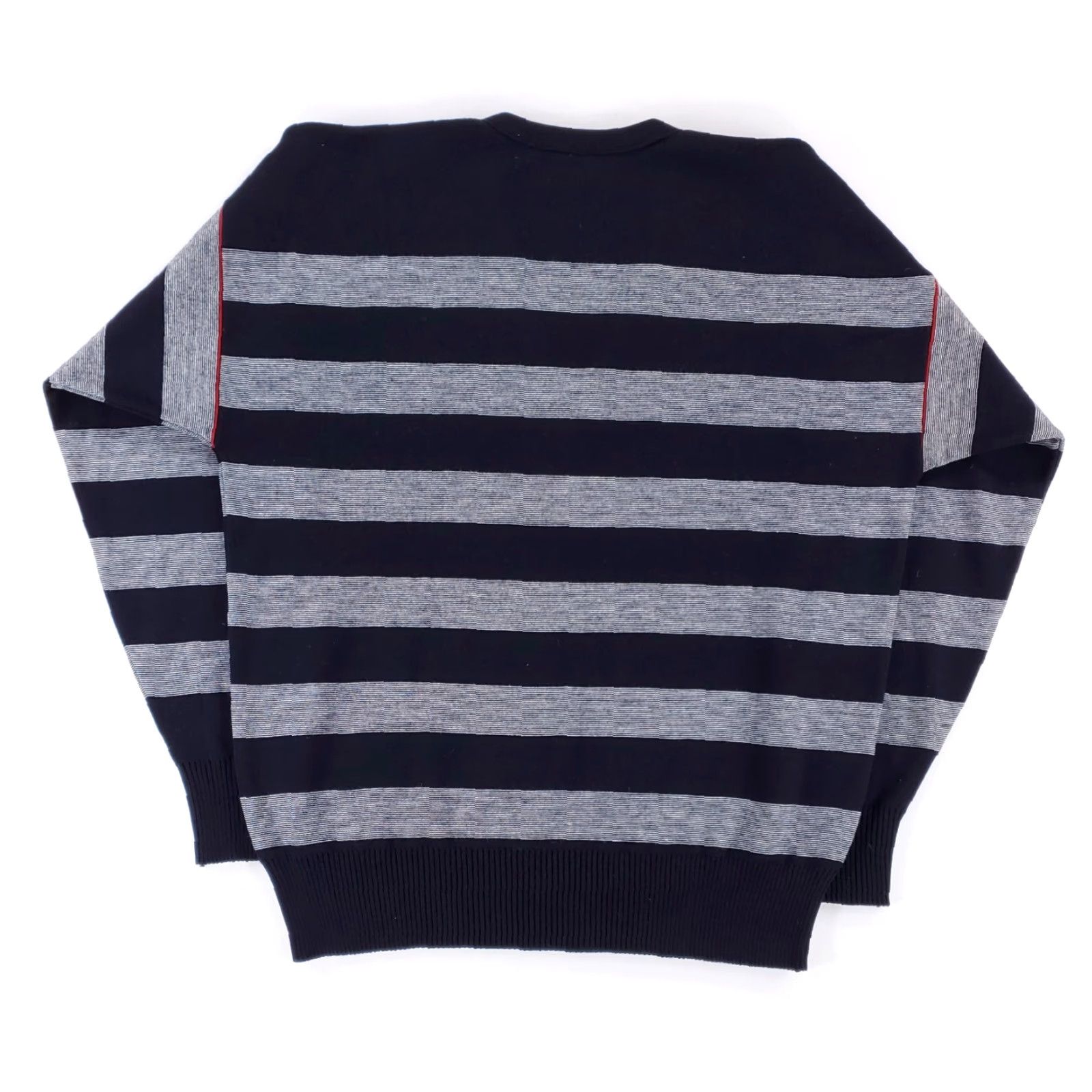 Paul & Shark Paul & Shark V Neck Henley Sweater Wool Blend Striped Mens XL Blue Grey Size US XL / EU 56 / 4 - 4 Thumbnail