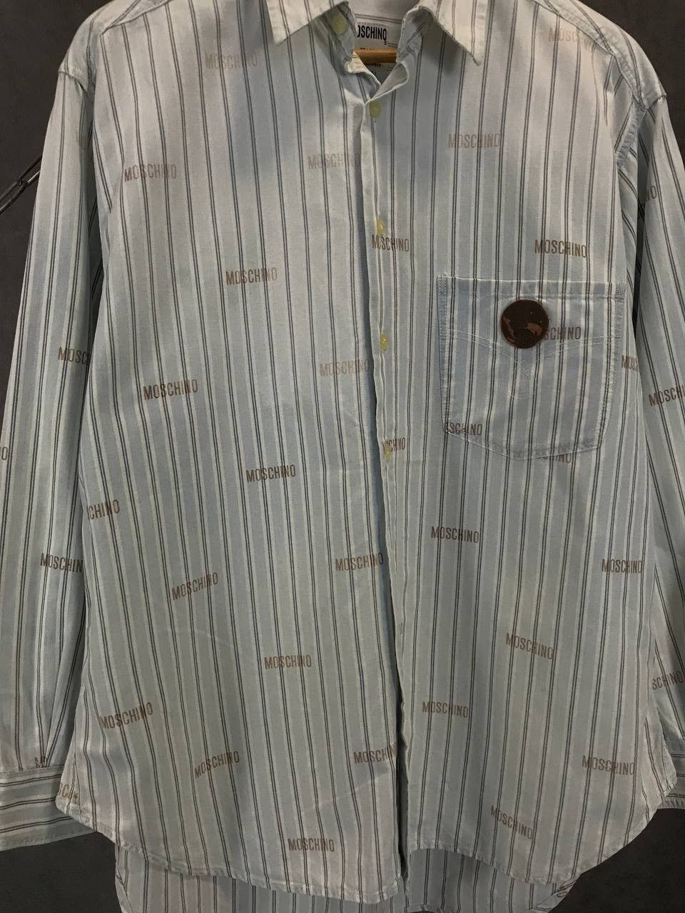 Moschino Moschino Jeans vintage designer striped monogram shirt Size US S / EU 44-46 / 1 - 3 Thumbnail