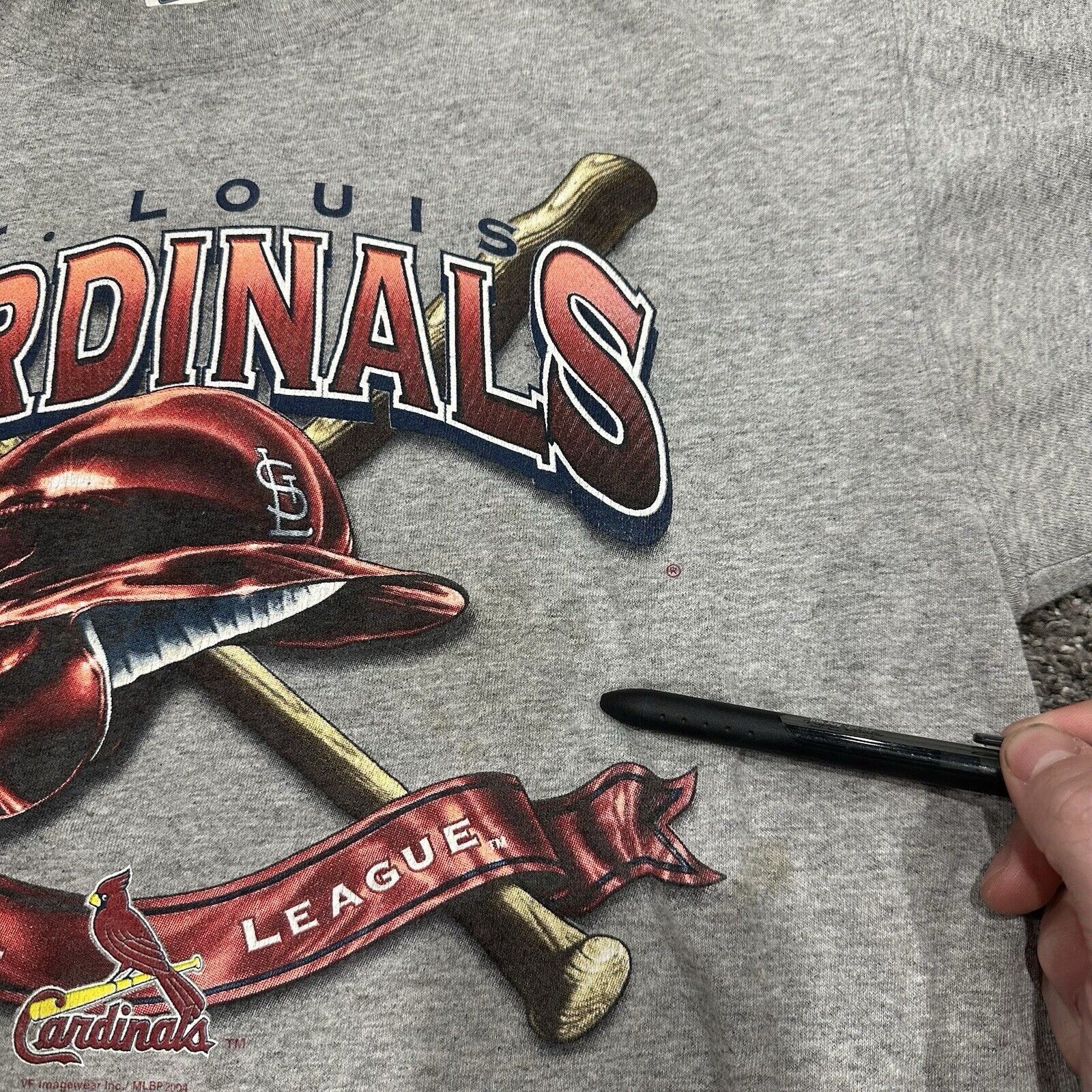 CSA Vtg St. Louis Cardinals Grey T Shirt National League Size M Size US M / EU 48-50 / 2 - 8 Thumbnail