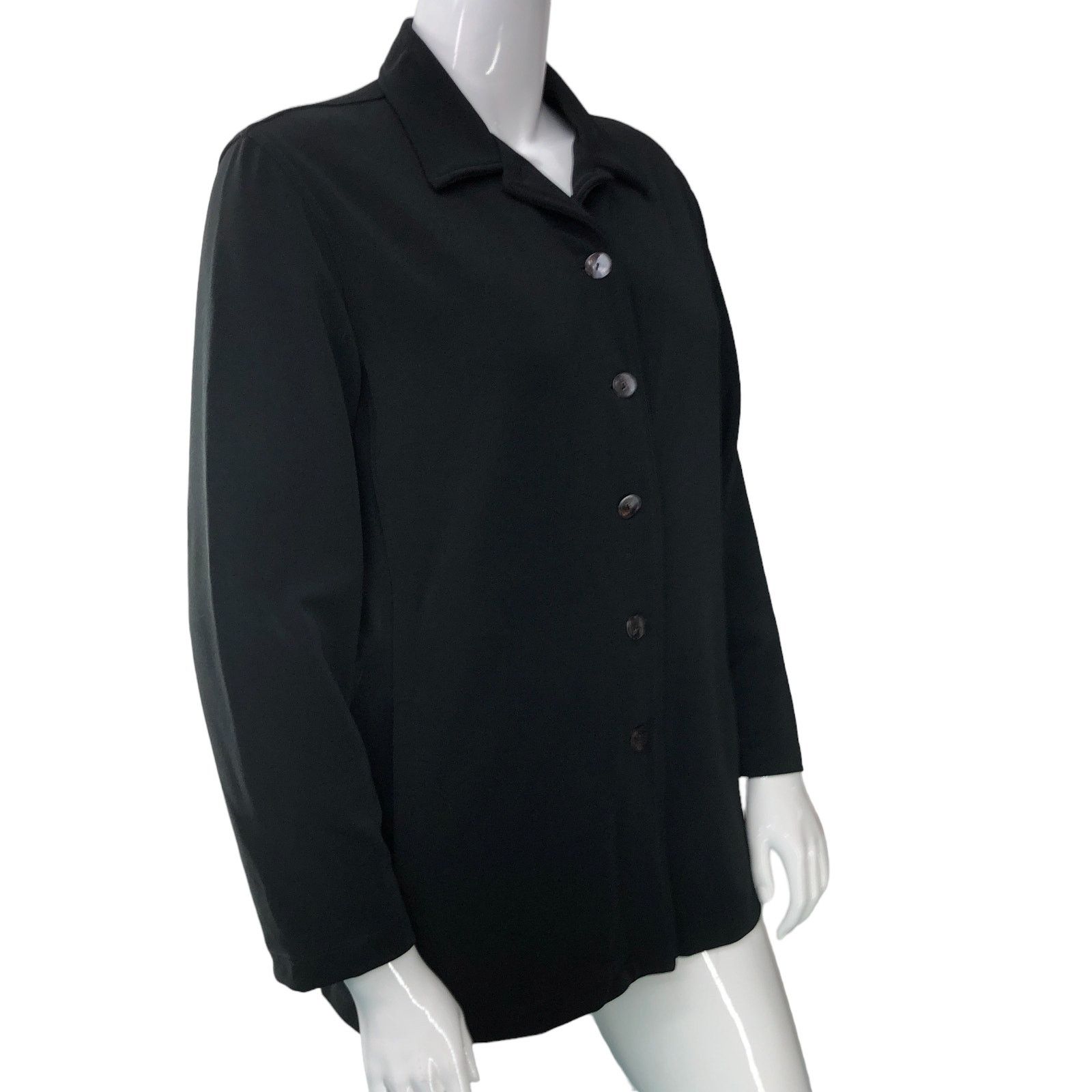 Chicos Chicos Womens Size 2 US 12 Jacket Black Button Tiny Flaw Size L / US 10 / IT 46 - 11 Thumbnail