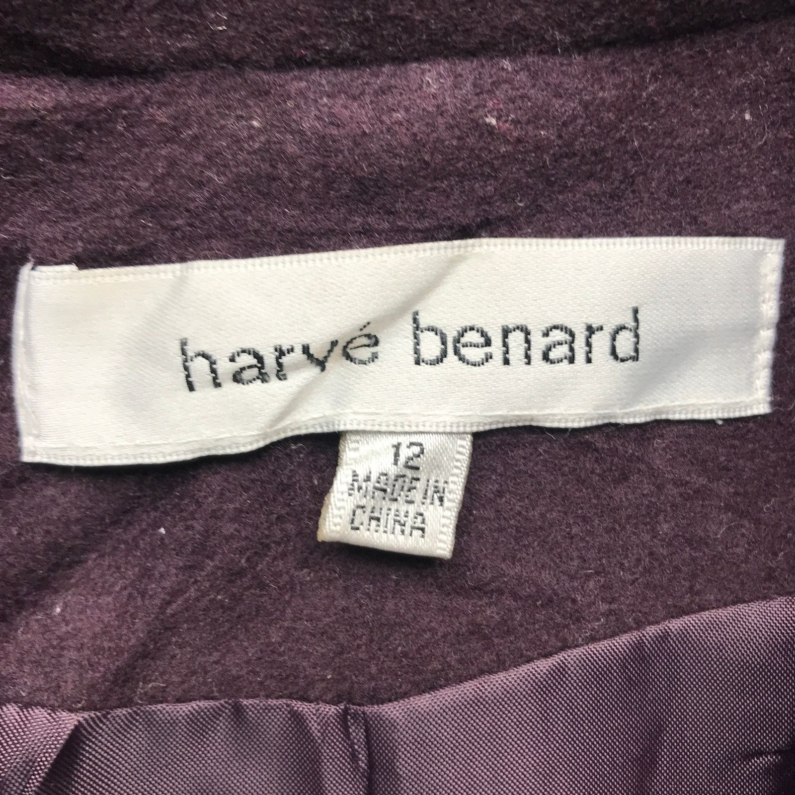 Harve Benard Harvé Benard Coat Womens Large 12 Wool Blend Cashmere Jacket Size XL / US 12-14 / IT 48-50 - 3 Thumbnail