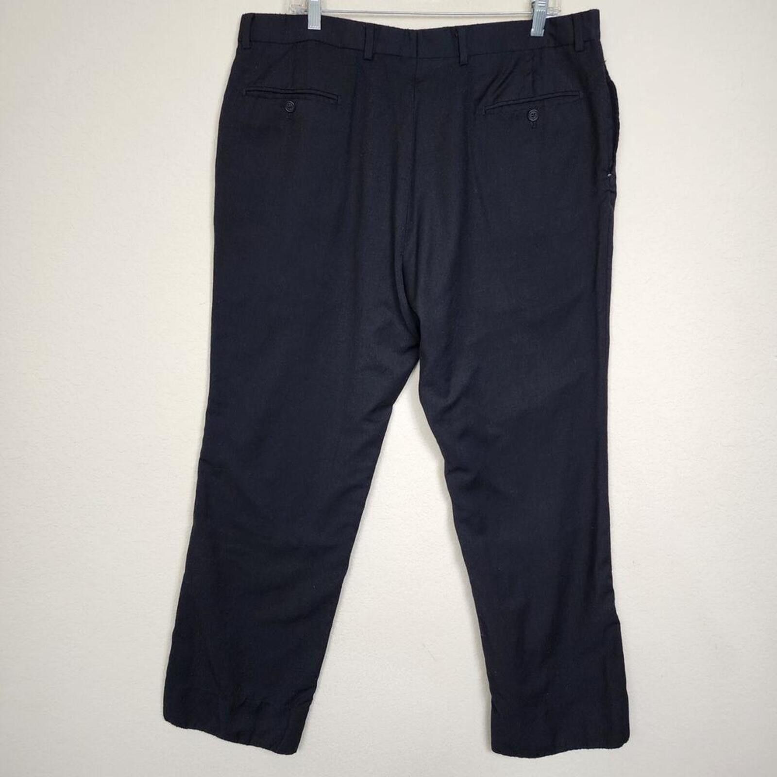 Tommy Hilfiger 100% Wool Tommy Hilfiger Size 36 Black Pants Size US 36 / EU 52 - 2 Thumbnail
