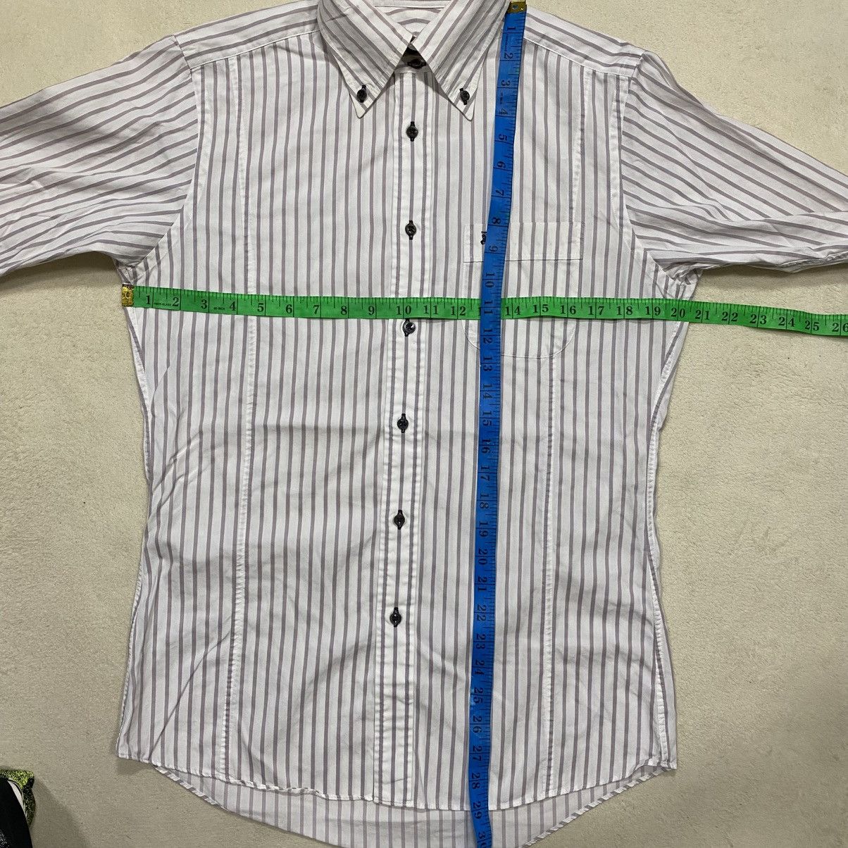 Burberry × Designer BURBERRY Black Label Vertical Striped Long Sleeve Shirt Size US M / EU 48-50 / 2 - 7 Thumbnail