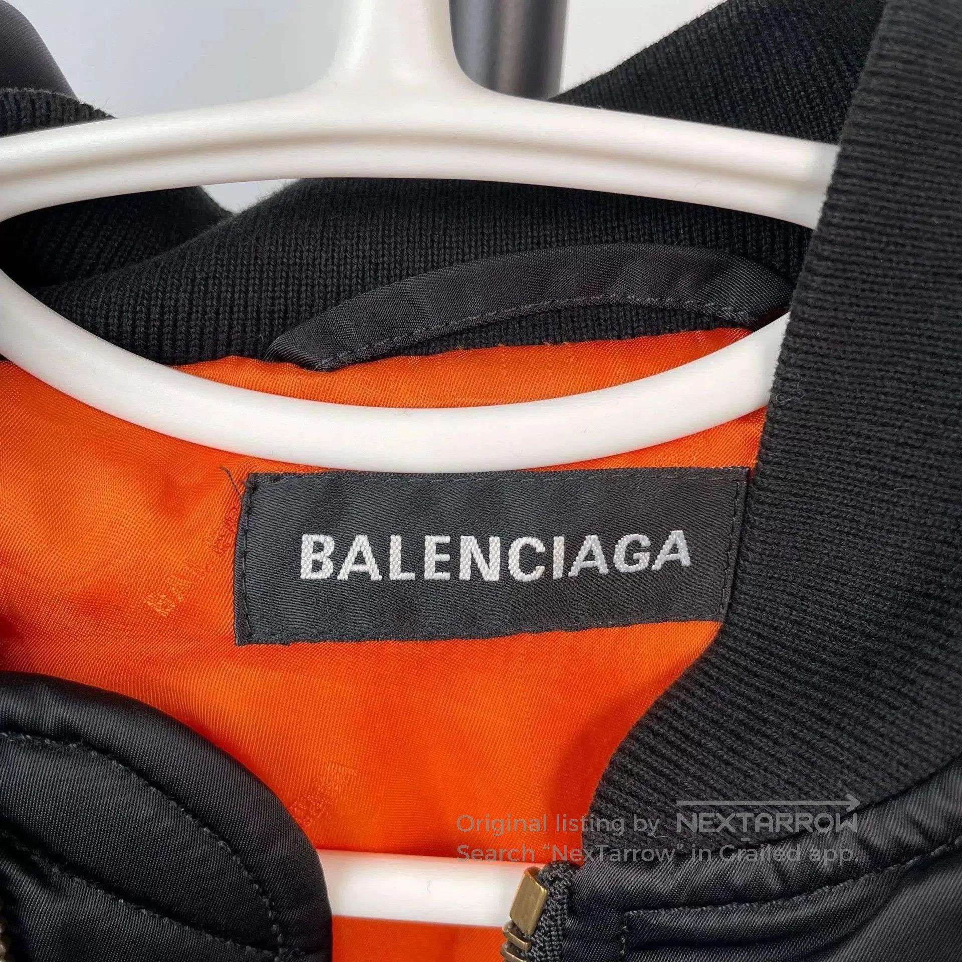 Balenciaga Black Bomber Jacket with Zip Front and Pockets. Size US M / EU 48-50 / 2 - 6 Thumbnail