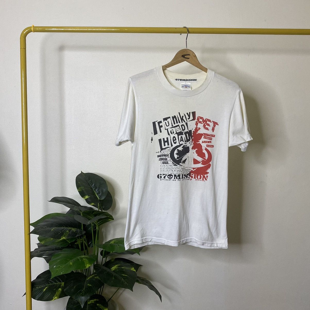 Japanese Brand × Seditionaries × Vintage Vtg 1990s 67 Mission Anarchist Are Pretty Funky God Head Tee Size US S / EU 44-46 / 1 - 1 Thumbnail