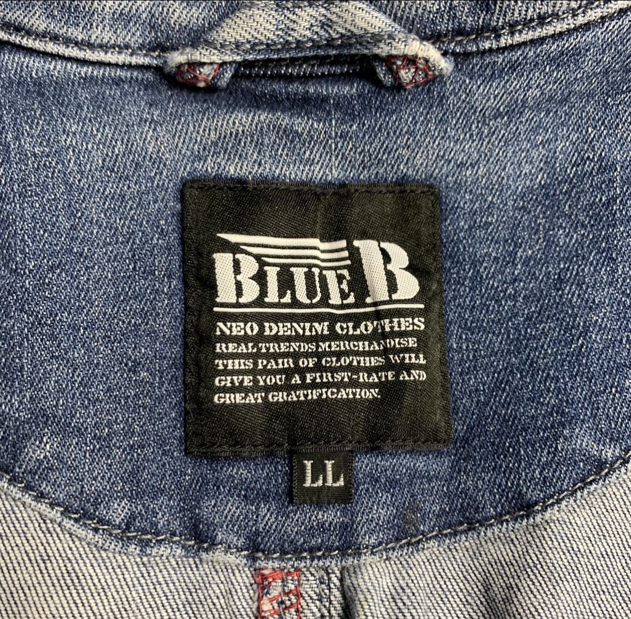Japanese Brand × Vintage Vintage Blue B Denim Jacket Size M Size US M / EU 48-50 / 2 - 8 Thumbnail