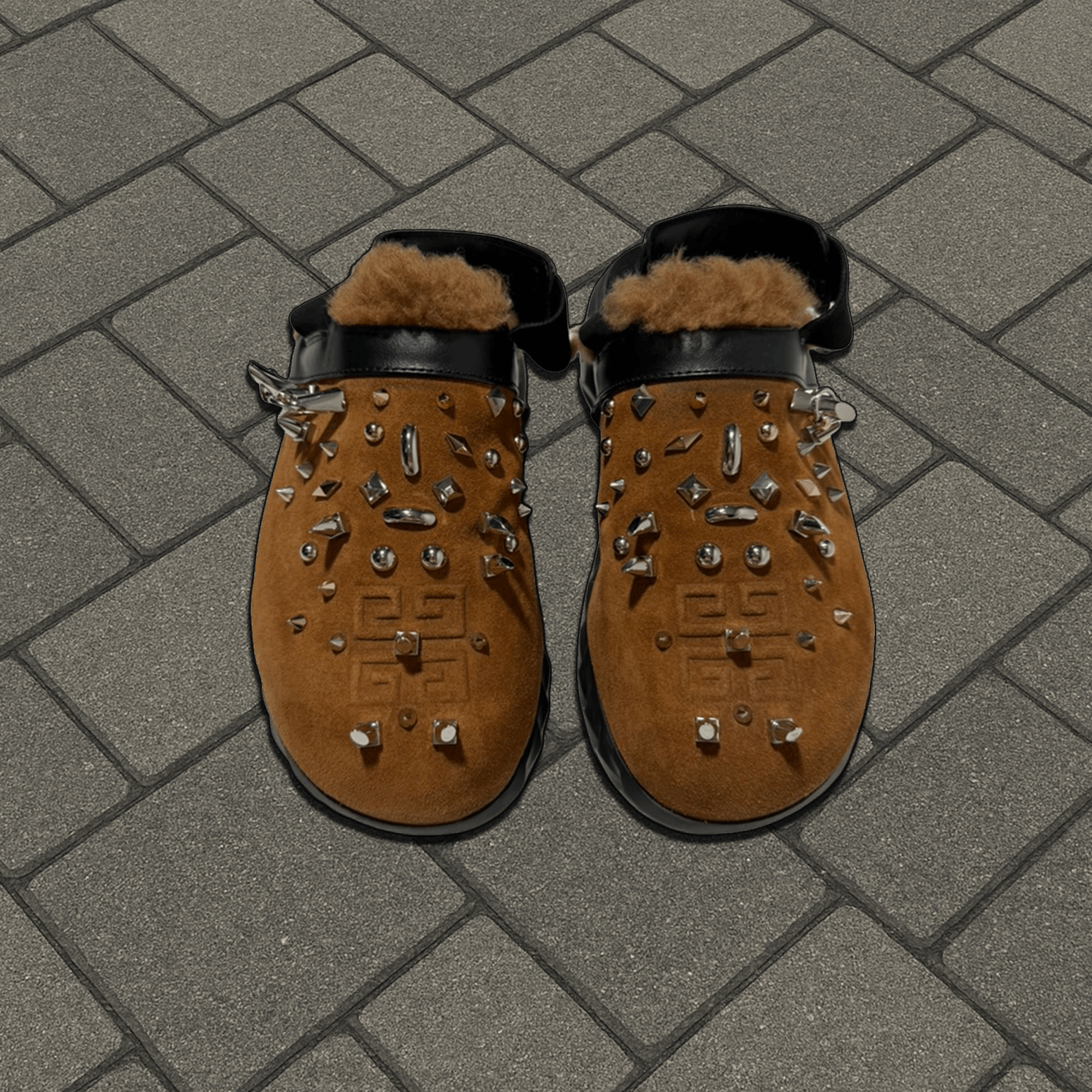 Givenchy Givenchy Brown Spiked Marshmallow Sandals Size US 9.5 / EU 42-43 - 3 Thumbnail