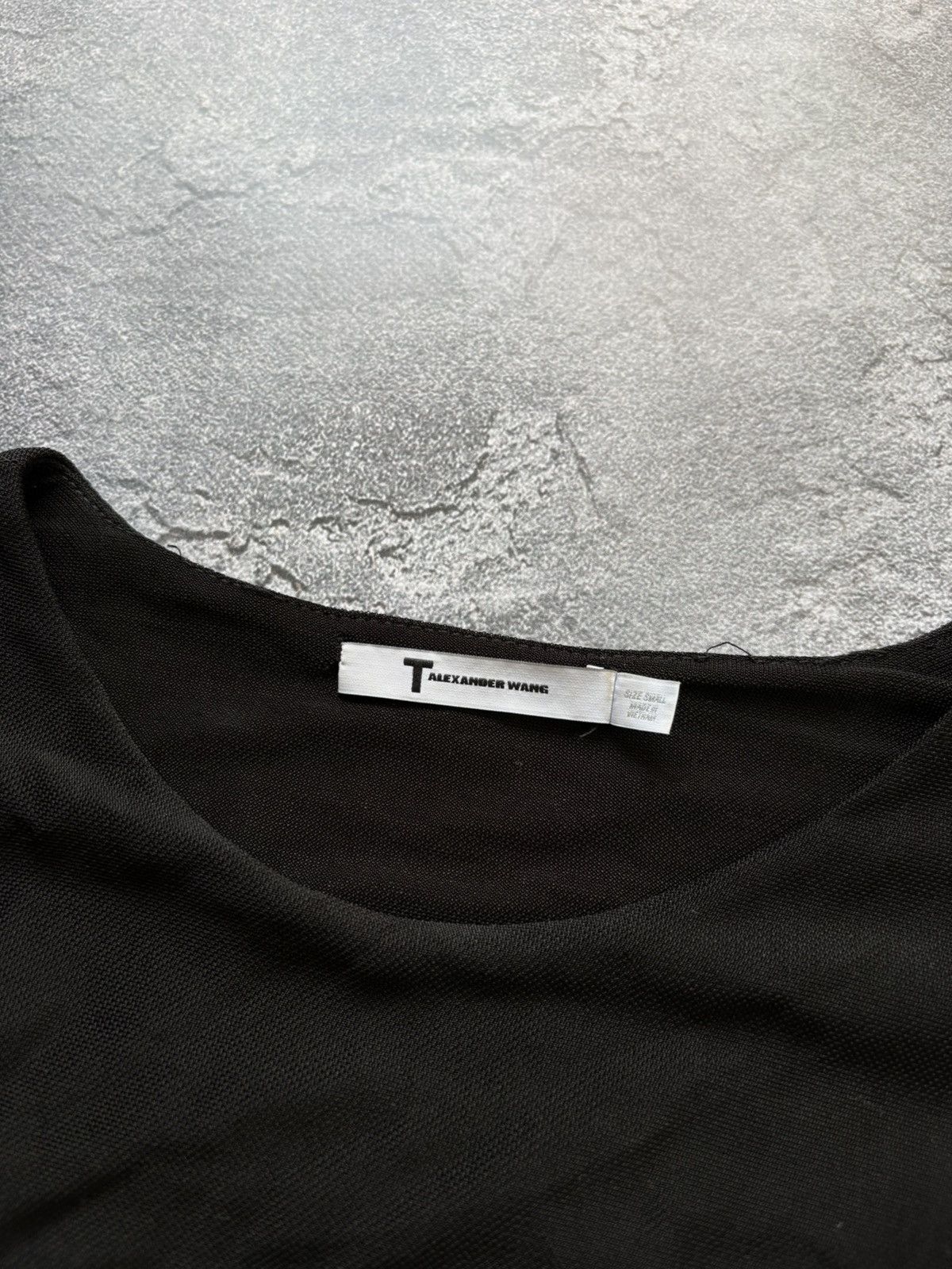 T by Alexander Wang T By Alexander Wang Designer Ruched Long Sleeve Black Dress Size S / US 4 / IT 40 - 5 Thumbnail