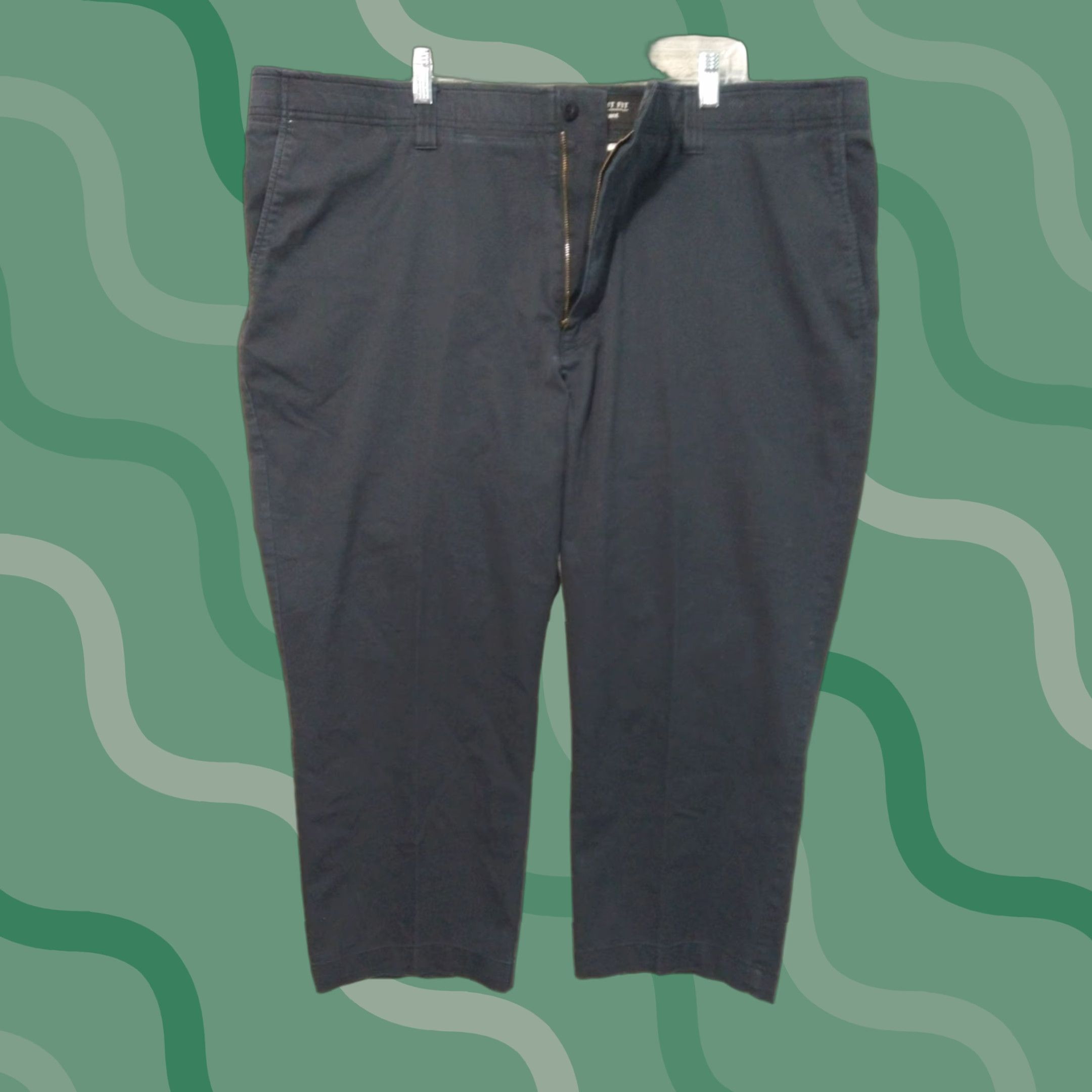 Vintage Oak Hill Pants Mens 48x28 Blue Chino Tech Straight Fit Flat Front High Rise Size US 32 / EU 48 - 1 Thumbnail