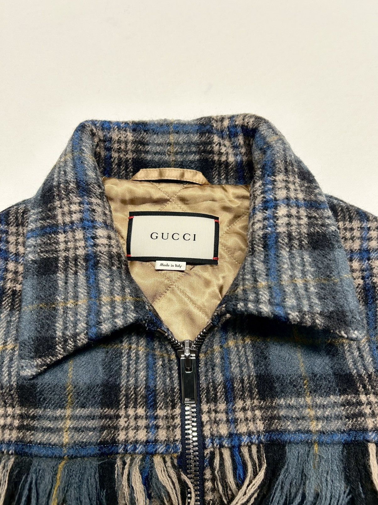 Gucci FW2017 1/1 Sample Fringe Plaid Zip Jacket Size US M / EU 48-50 / 2 - 3 Thumbnail