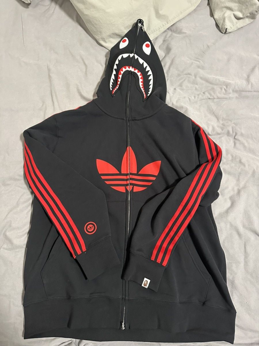Adidas Bape Shark Hoodie | Grailed Adidas Bape Shark Hoodie | Grailed