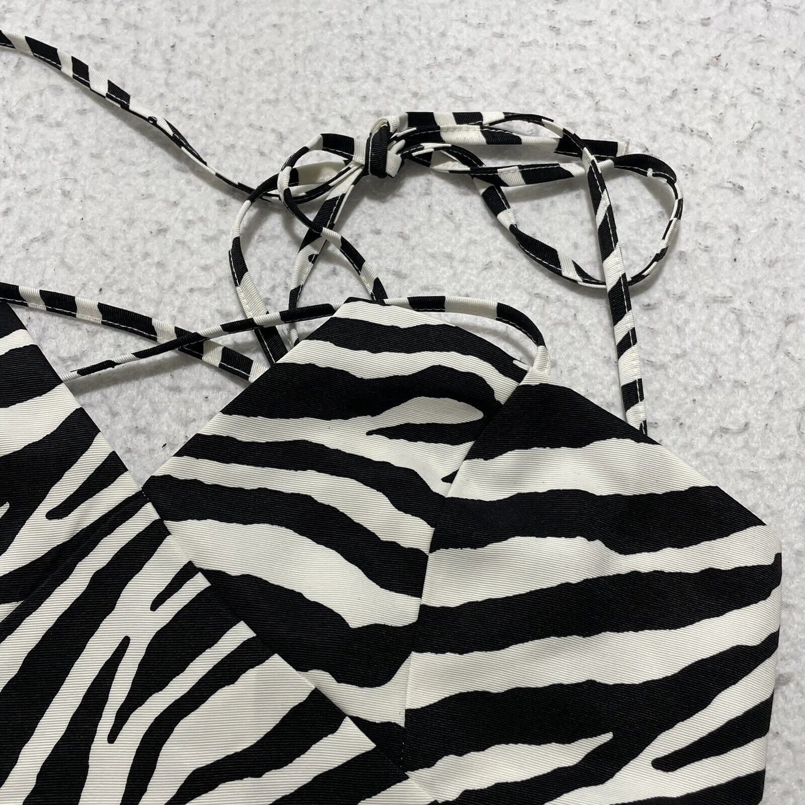 Asos ASOS Black White Zebra Structured Mini Dress Square Neck Size M / US 6-8 / IT 42-44 - 11 Thumbnail