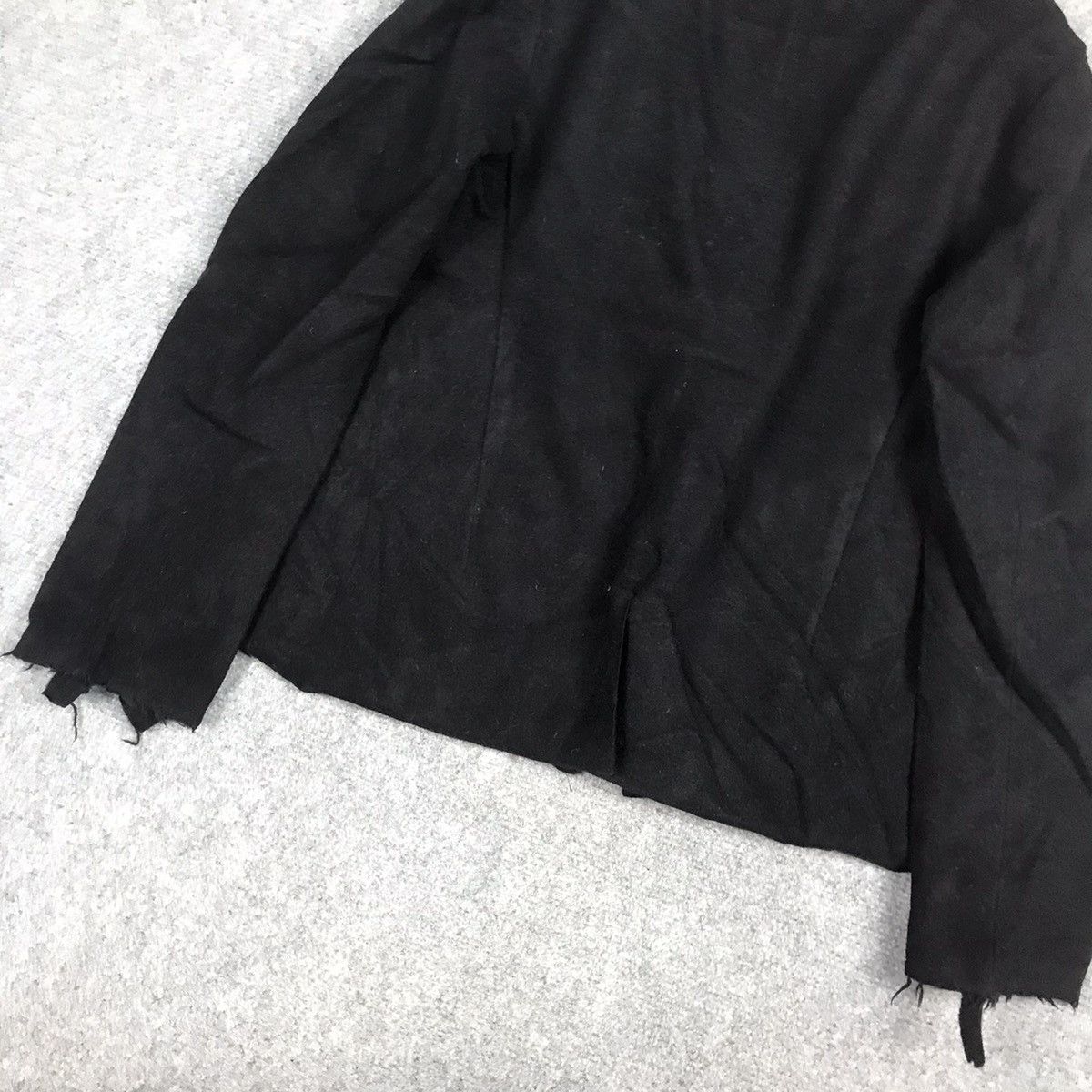 Yohji Yamamoto YOHJI YAMAMOTO BLACK WOOL COAT JACKET Size S / US 4 / IT 40 - 9 Thumbnail