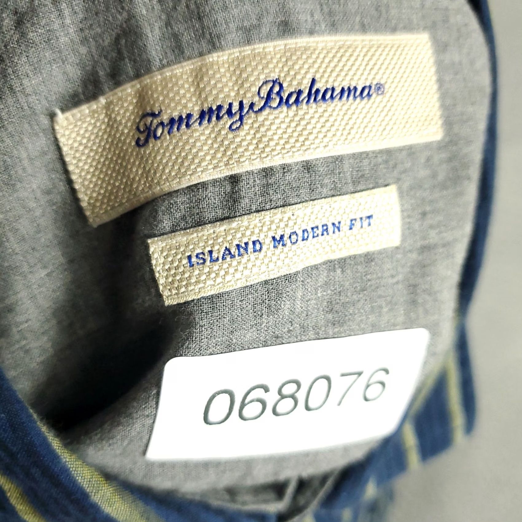Tommy Bahama Tommy Bahama Shirt Mens Large Blue Striped Cotton Button-Up Long Sleeve Shirt Size US L / EU 52-54 / 3 - 8 Thumbnail