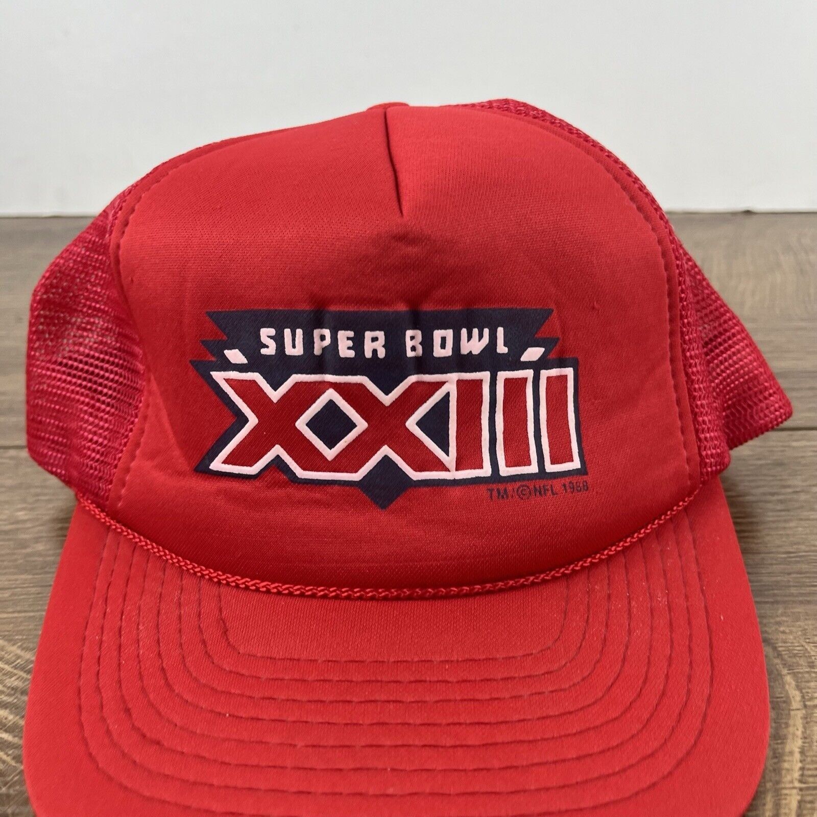 Other VINTAGE Super Bowl XXIII 23 Hat Snapback Red Hat Adjustable Size ONE SIZE - 6 Thumbnail