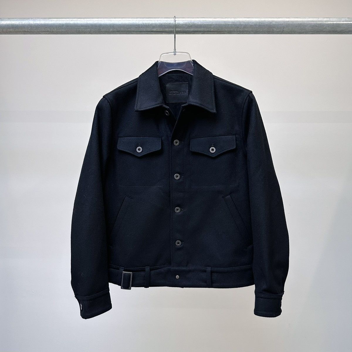 Pre-owned Isamu Katayama Backlash Black Wool Trucker Jacket