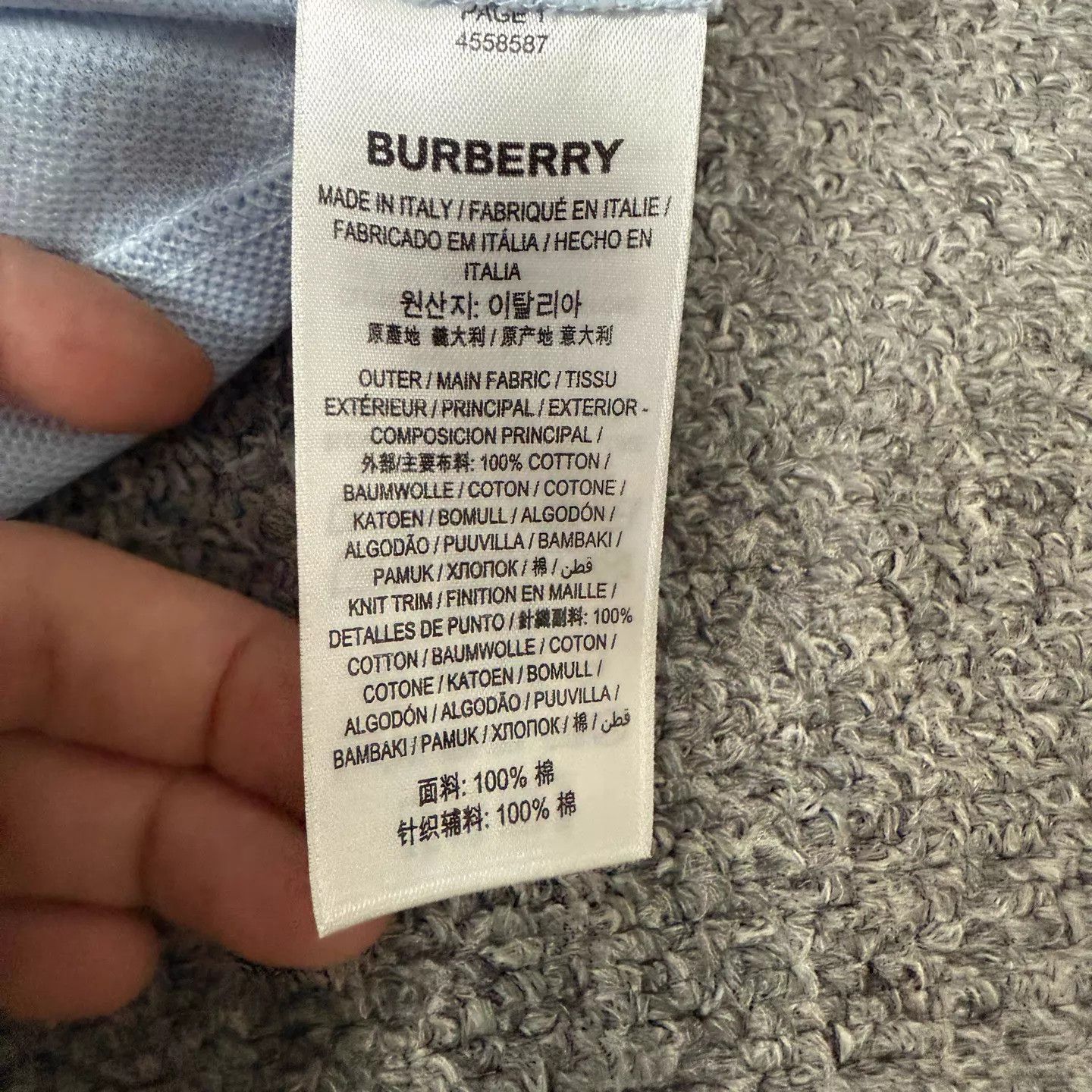 Burberry Burberry Men’s TB Blue Short Sleeve Polo Shirt L 99 New Size US L / EU 52-54 / 3 - 4 Thumbnail