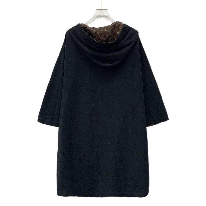 Louis Vuitton Louis Vuitton Dark brown logo full-print hooded drawstring Size XS / US 0-2 / IT 36-38 - 2 Thumbnail